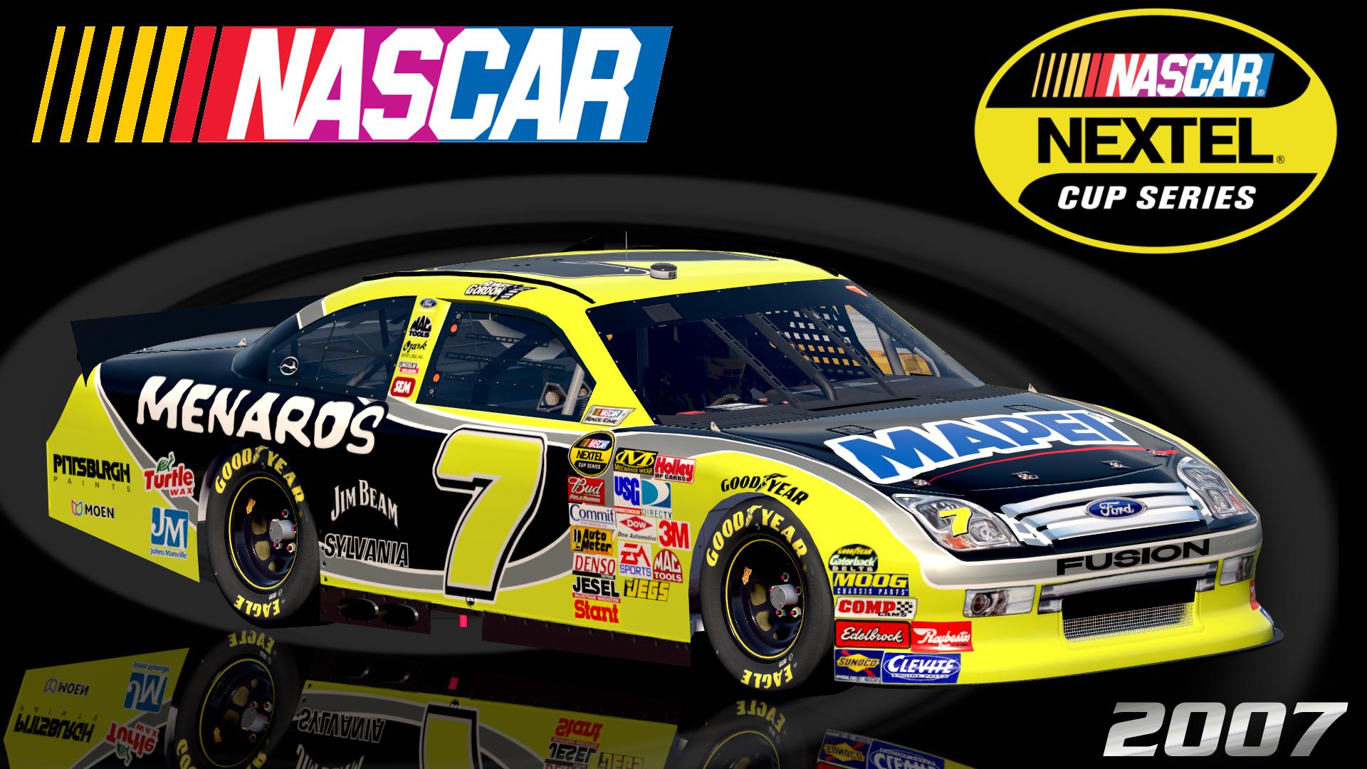 Preview of #7 Robby Gordon 2007 MAPEI Menards Ford Fusion COT Sim Stamped Number by Christian Budd