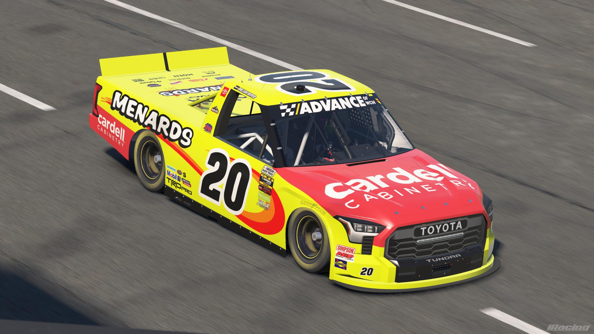 Preview of William Hovrud #20 Menards FRC Toyota Tundra TRD Pro by Sam Heffner