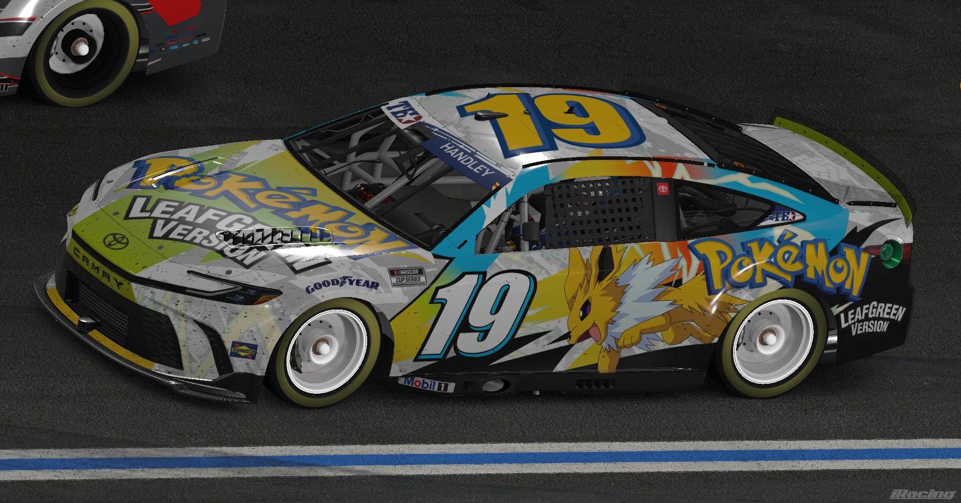 Preview of 2026 - #19 - Kaito Nasa - Pokemon Leaf Green / Jolteon - NASCAR Next Gen Cup Series  by Teejay Handley