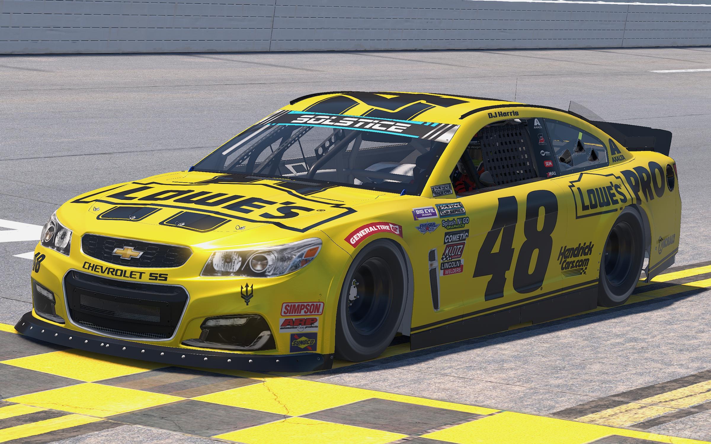 Preview of #48 - DJ Harris - Lowes Pro "Talladega Yellow" by Darrel Harris