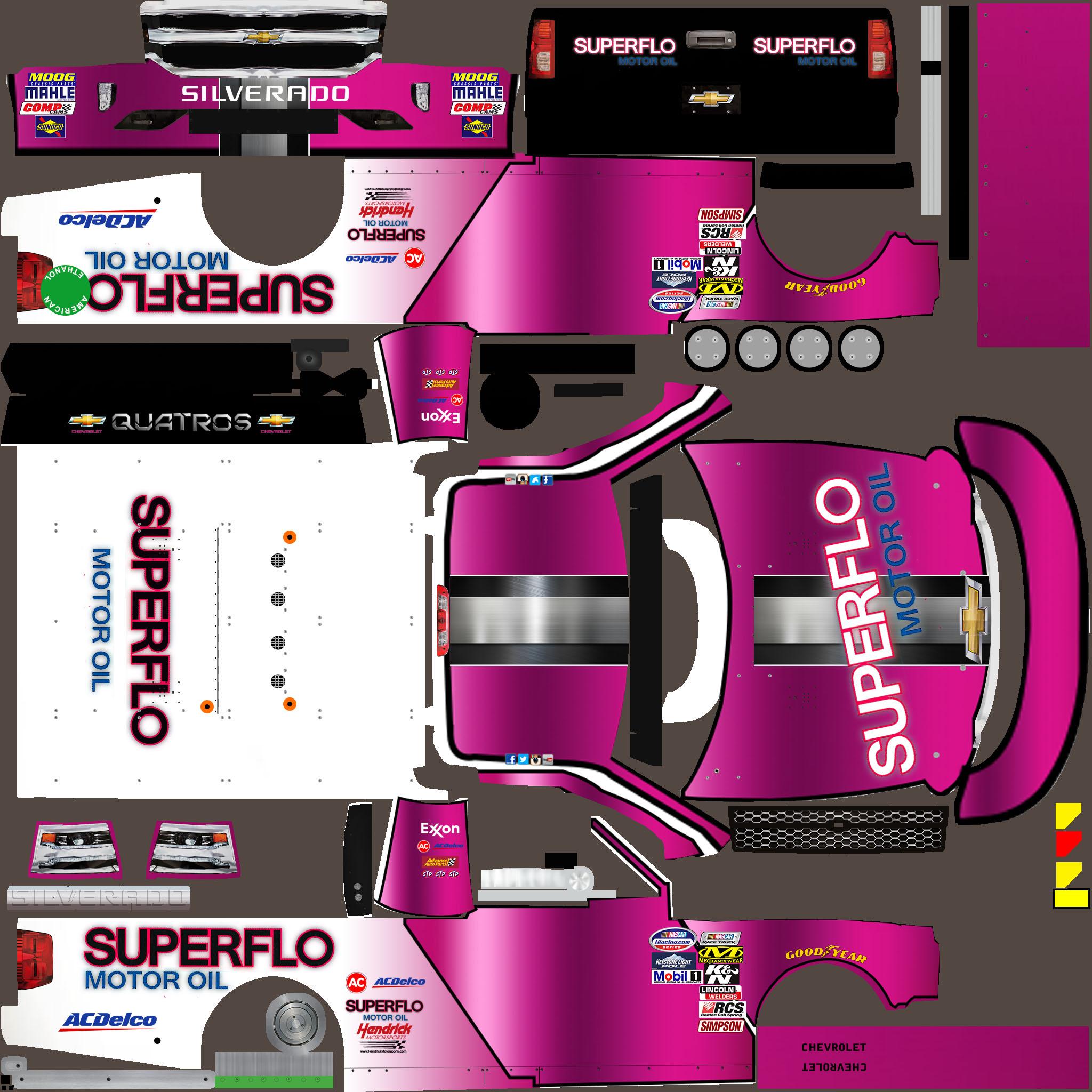 Preview of SuperFlo (Days of Thunder) Chevy Silverado 2015 Truck Custom Paint Scheme by Jose M.