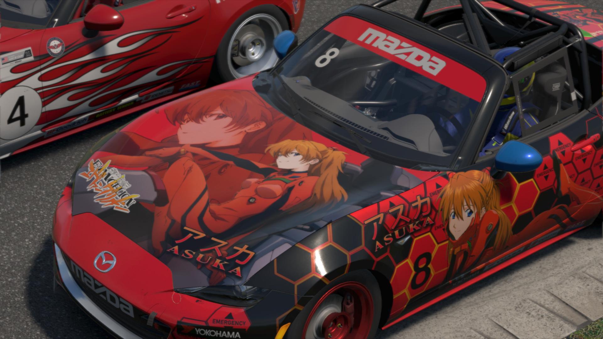 Preview of Evangelion Asuka Langley Sohryu Eva-02 Itasha Mx5  by Adam Cleverley