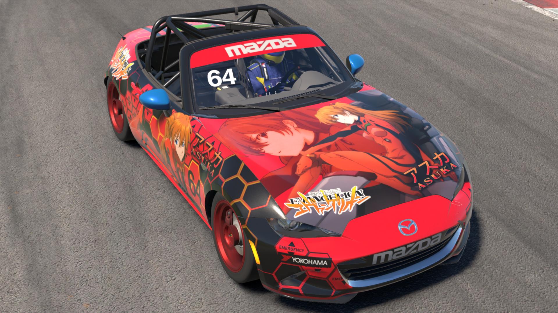 Preview of Evangelion Asuka Langley Sohryu Eva-02 Itasha Mx5  by Adam Cleverley