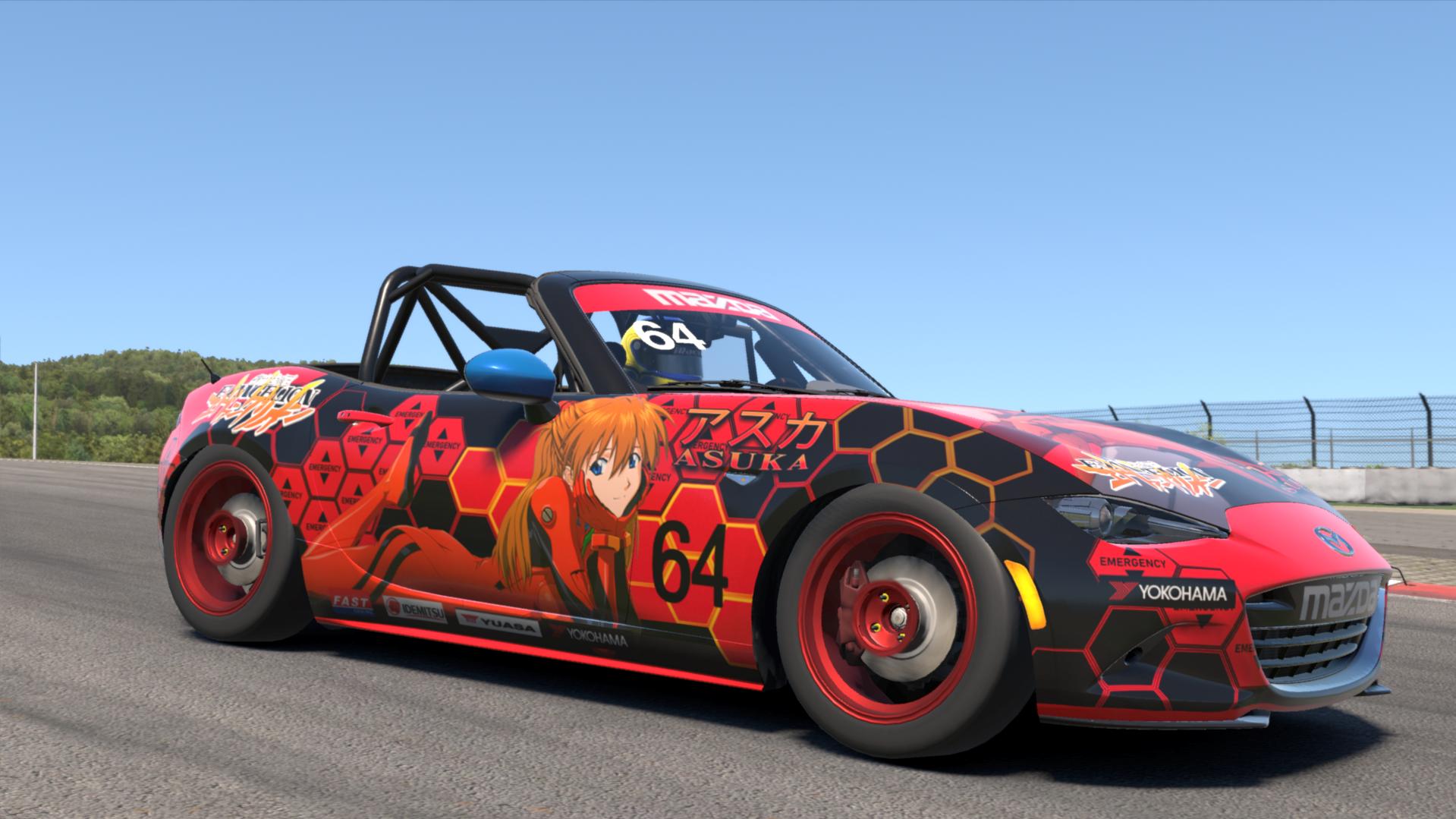 Preview of Evangelion Asuka Langley Sohryu Eva-02 Itasha Mx5  by Adam Cleverley