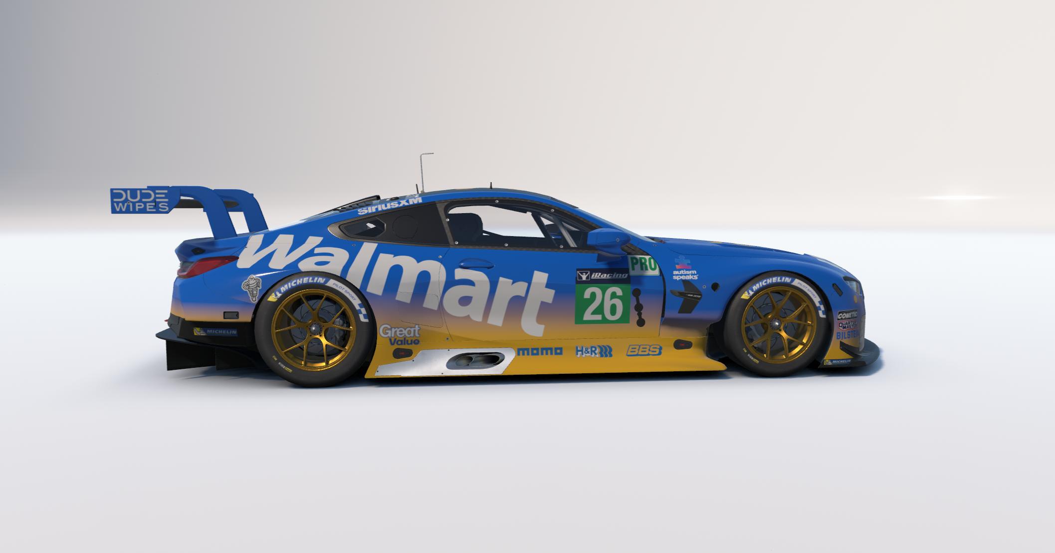 Preview of BMW M8 GTE Team Walmart 2026 team car by Johnny McNamara