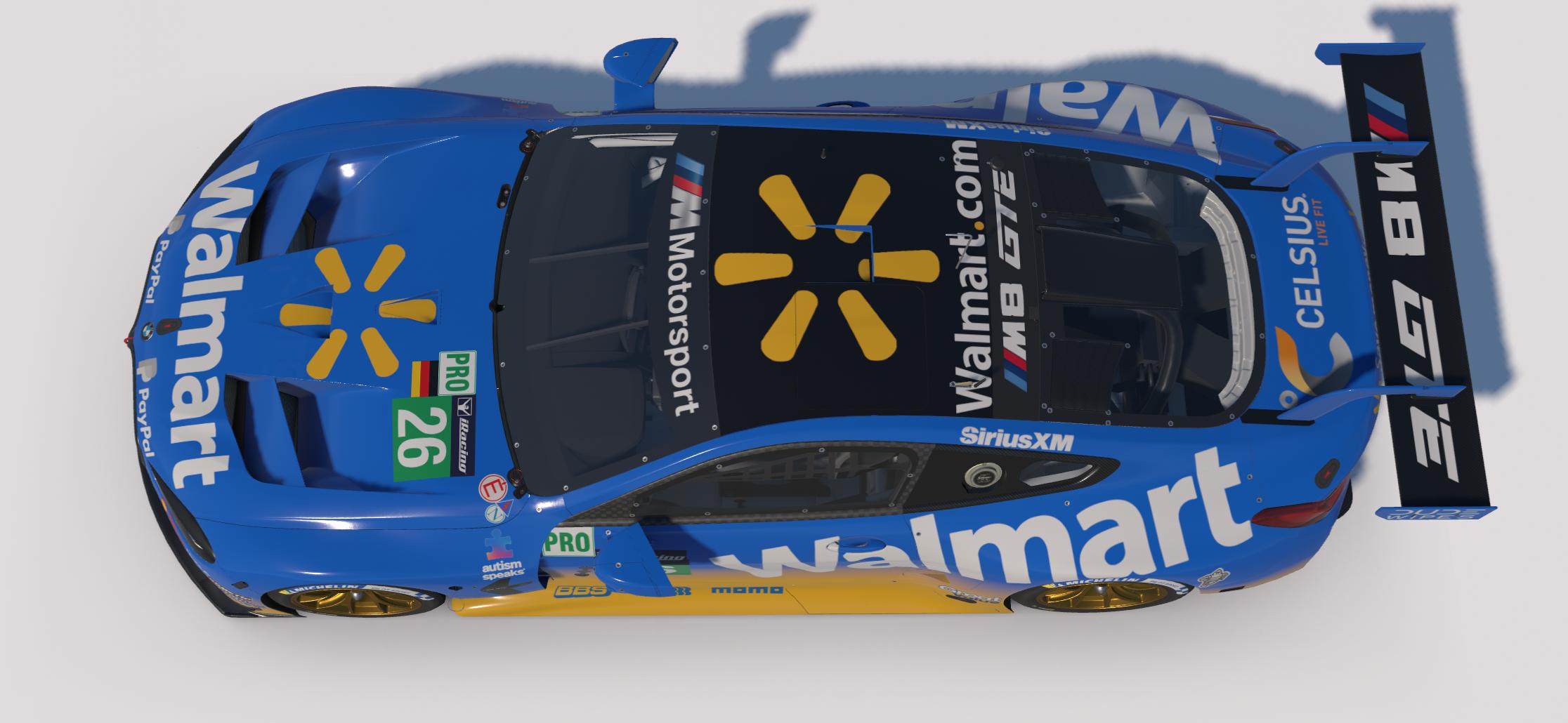 Preview of BMW M8 GTE Team Walmart 2026 team car by Johnny McNamara