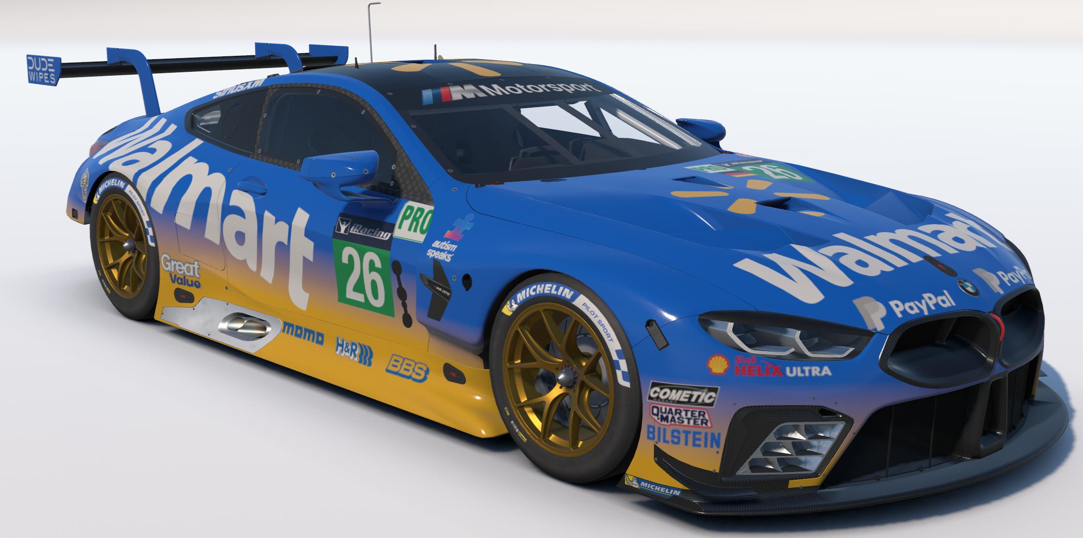 Preview of BMW M8 GTE Team Walmart 2026 team car by Johnny McNamara