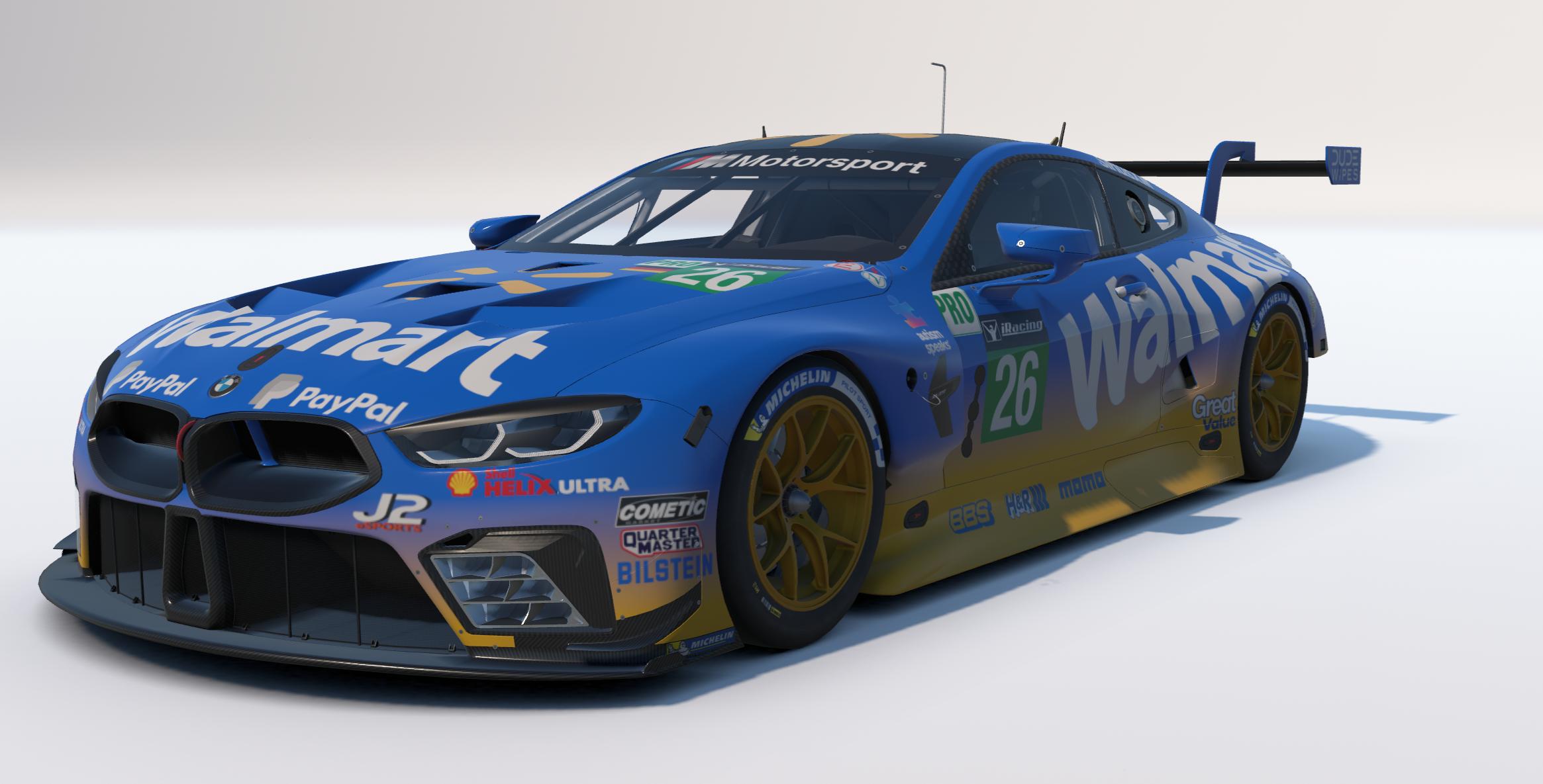 Preview of BMW M8 GTE Team Walmart 2026 team car by Johnny McNamara