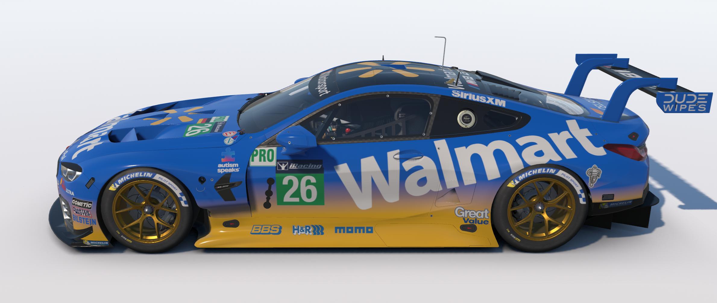 Preview of BMW M8 GTE Team Walmart 2026 team car by Johnny McNamara