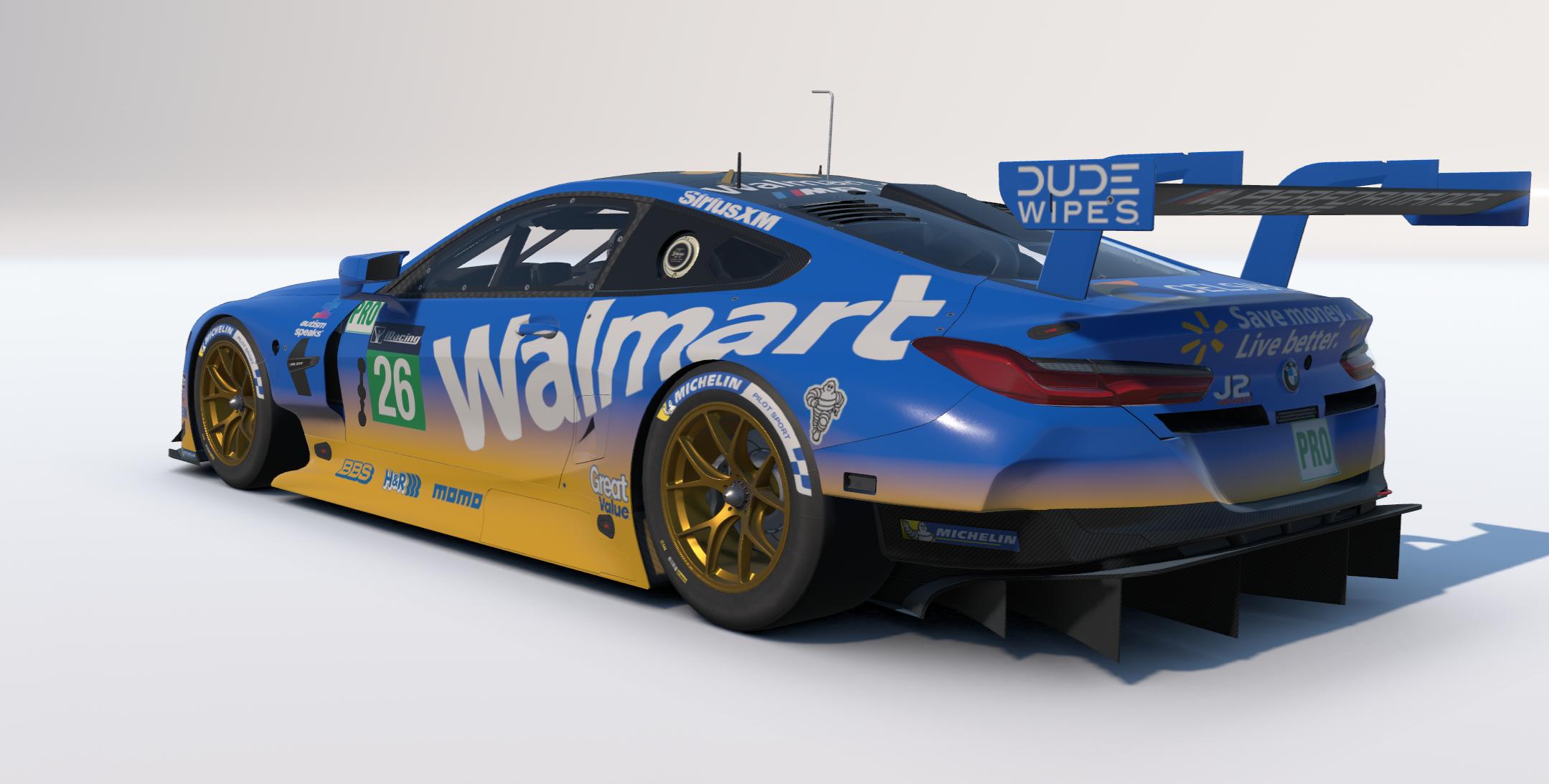Preview of BMW M8 GTE Team Walmart 2026 team car by Johnny McNamara