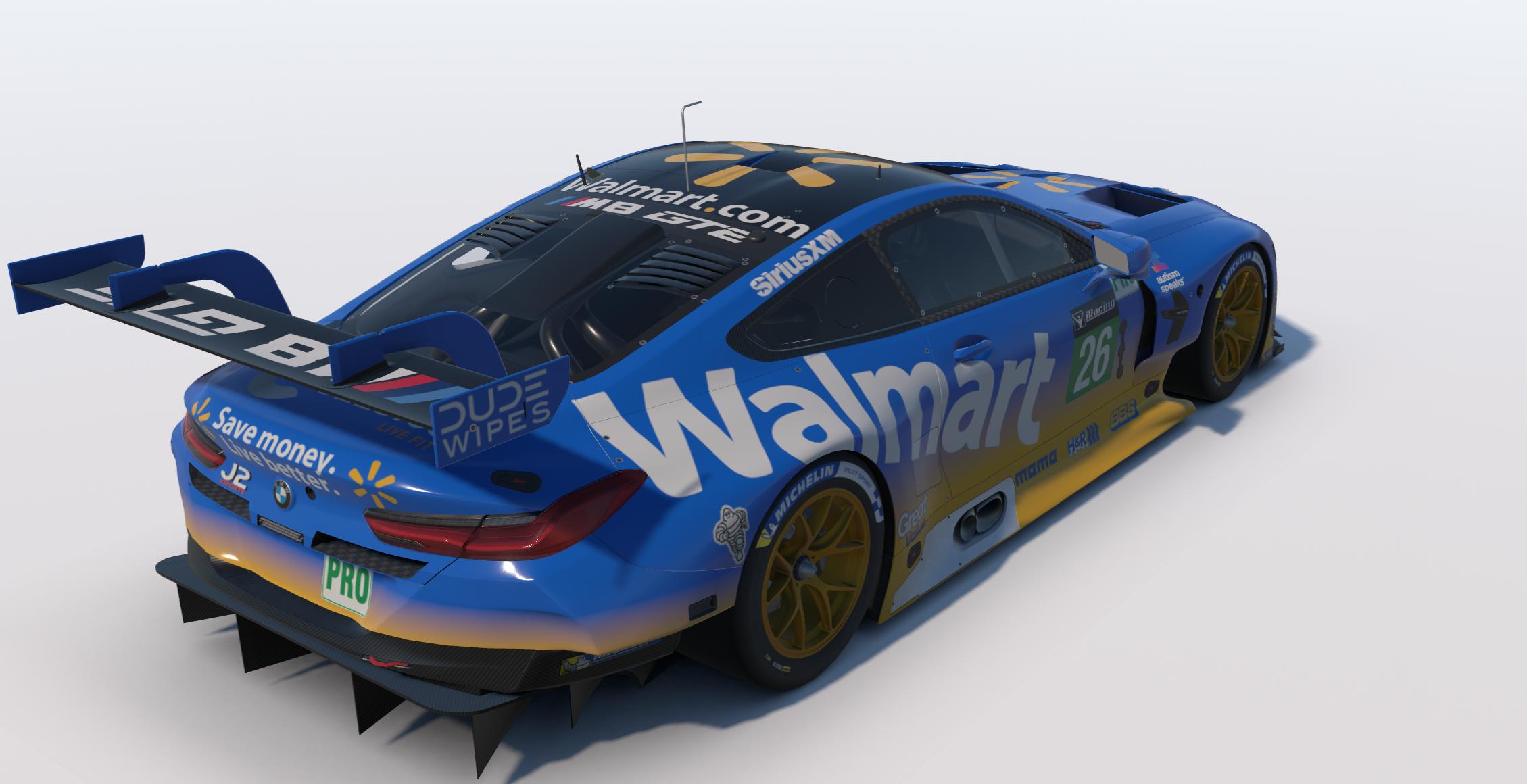 Preview of BMW M8 GTE Team Walmart 2026 team car by Johnny McNamara