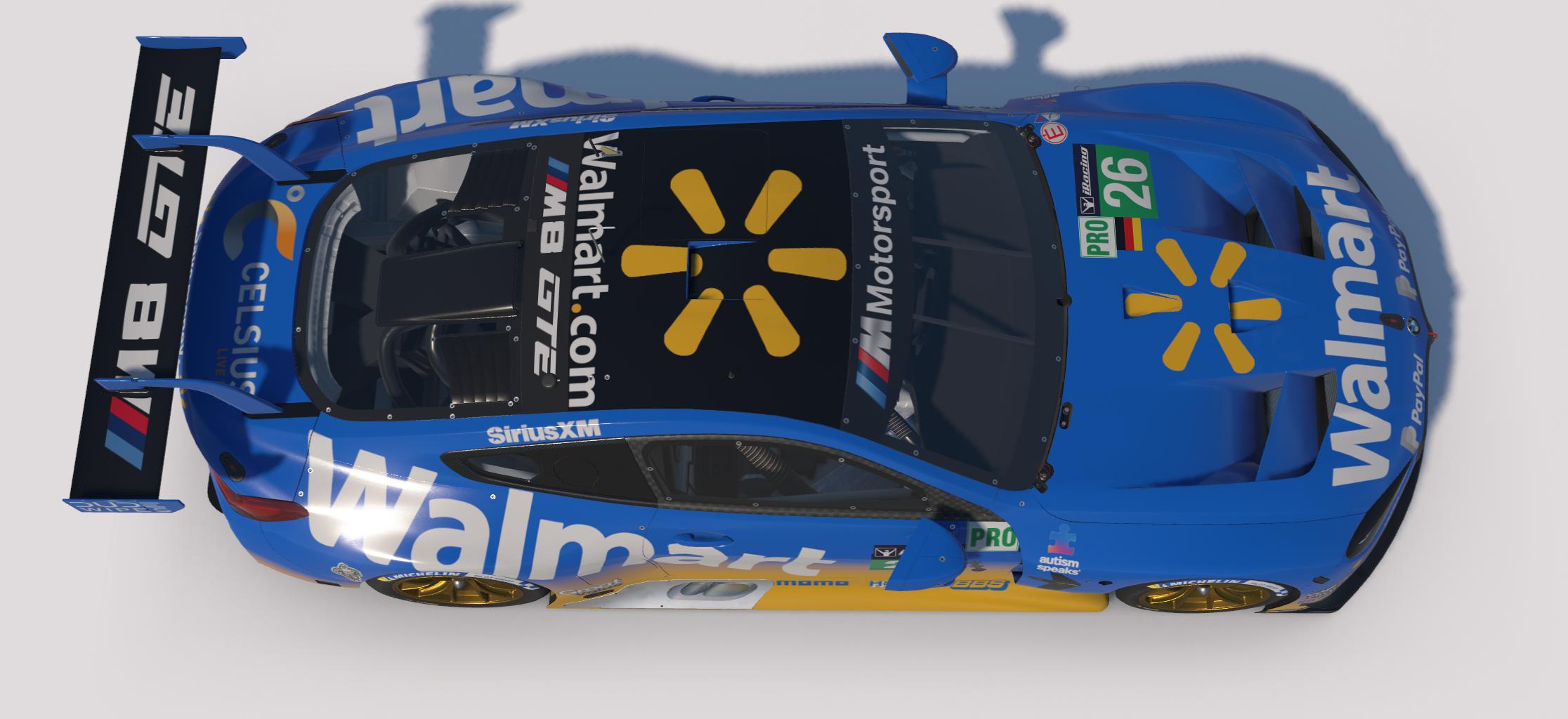 Preview of BMW M8 GTE Team Walmart 2026 team car by Johnny McNamara