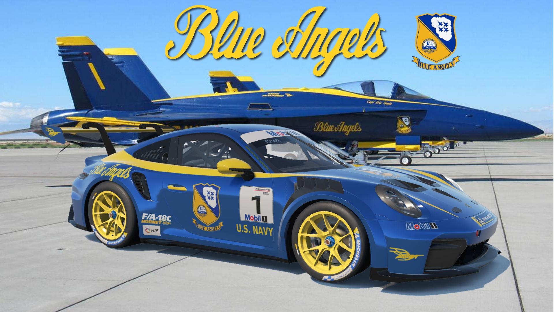 Preview of Porsche 992 2 Cup Blue Angels by Don Craig