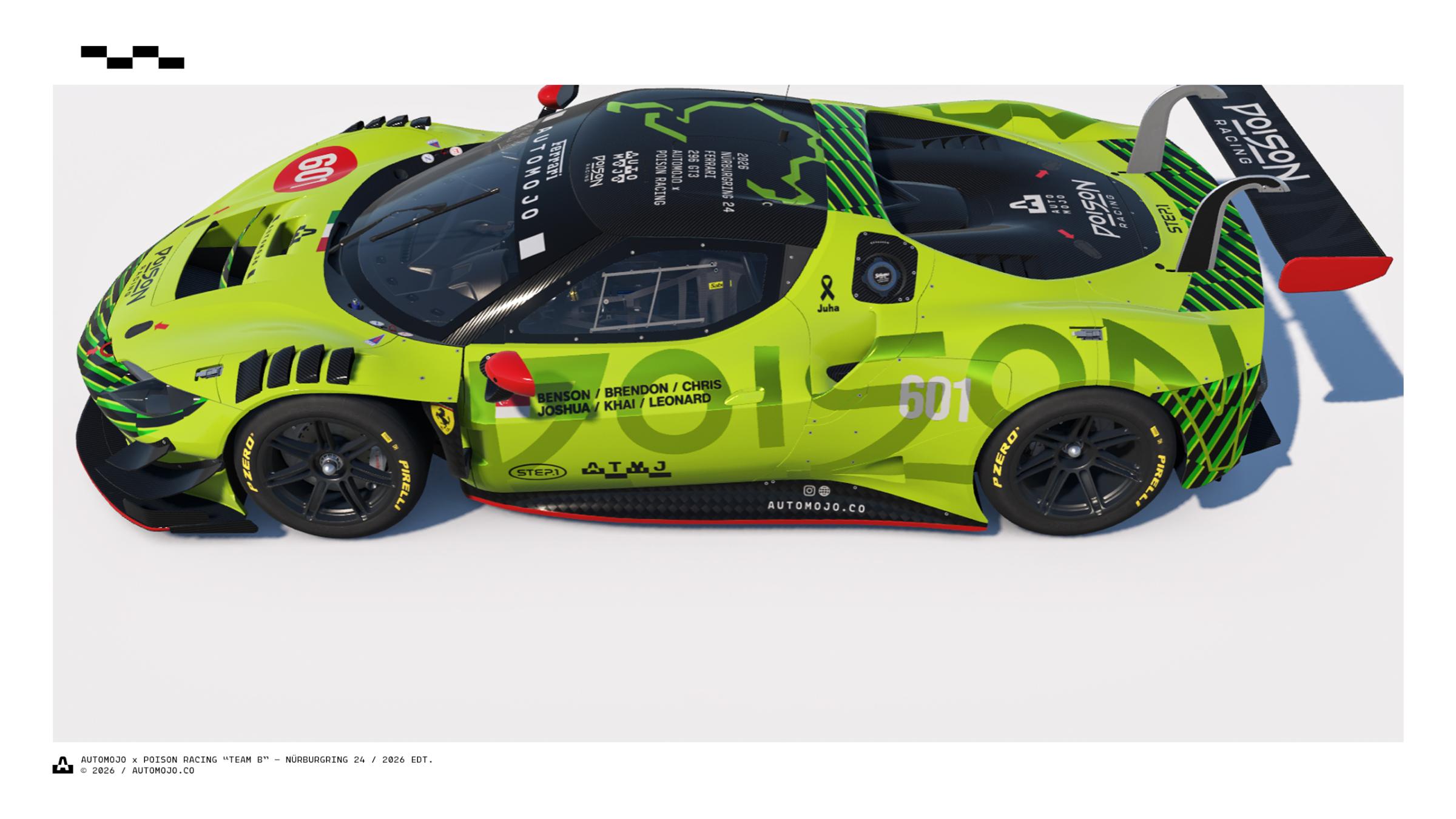 Preview of ATMJ x Poison Racing "TEAM B" NÜRBURGRING 24 / 2026 EDT. by Joshua Tan