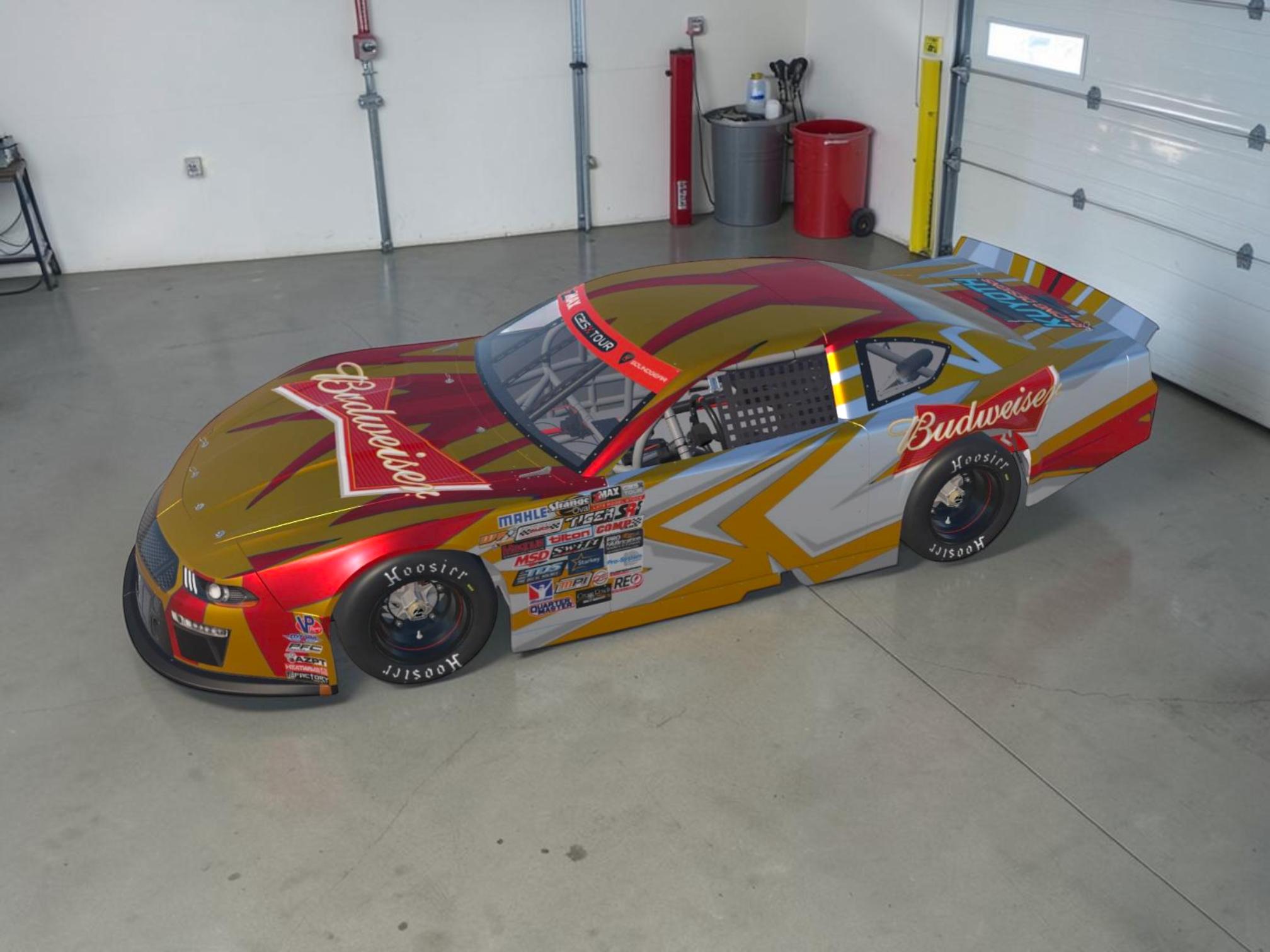 Preview of Budweiser Metallic Gold Mustang (No Number) by Billy Kuyoth