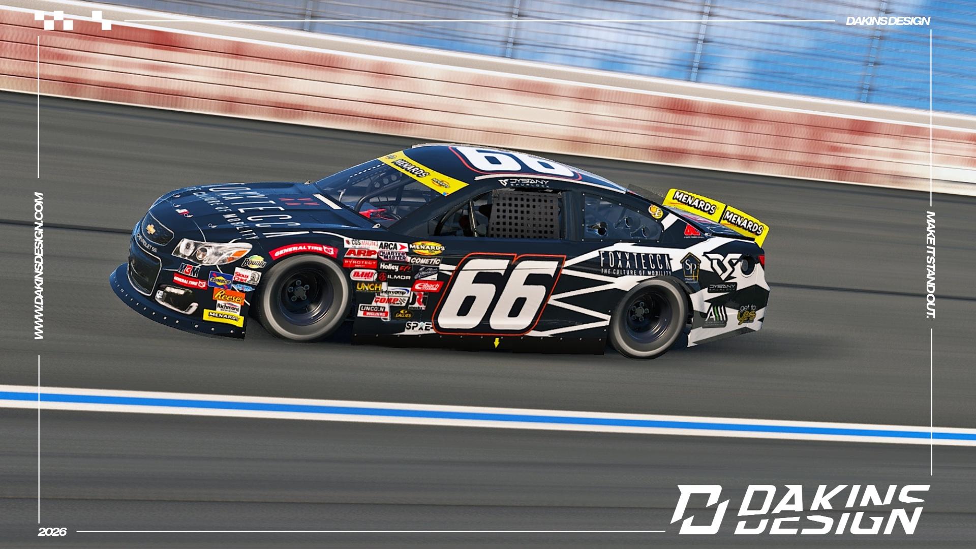 Preview of OFFICIAL Sim-Stamped #66 Foxxtecca x MBM Motorsports Dystany Spurlock ARCA Menards Chevrolet SS by Jason Dakins