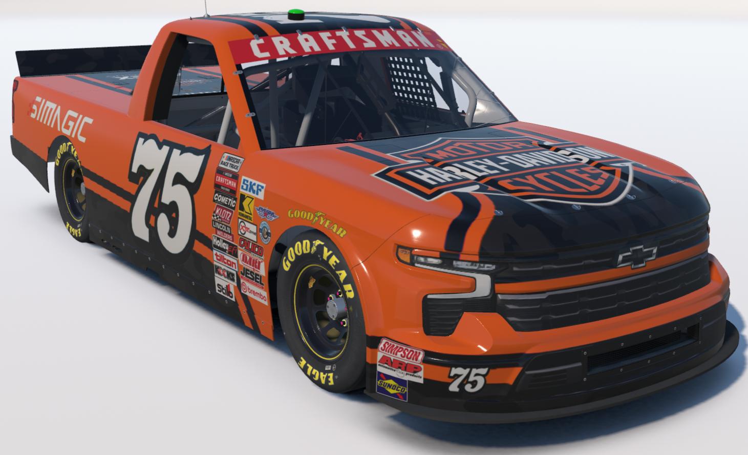 Preview of Harley Davidson (Orange) Silverado - Bob Berry #75 by Marshall Crocker Jr