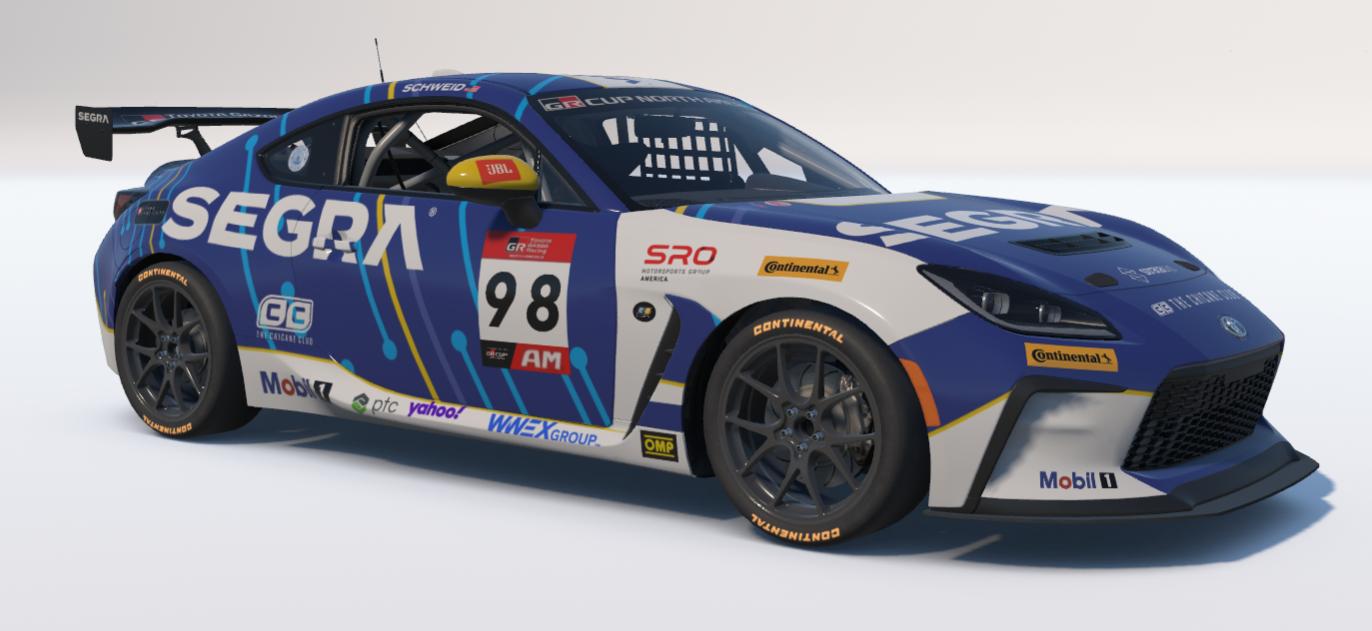 Preview of 2026 RVA Graphics Motorsports By Speed Syndicate #98 SEGRA Toyota GR Cup Car COTA Raced Version by Max Schweid