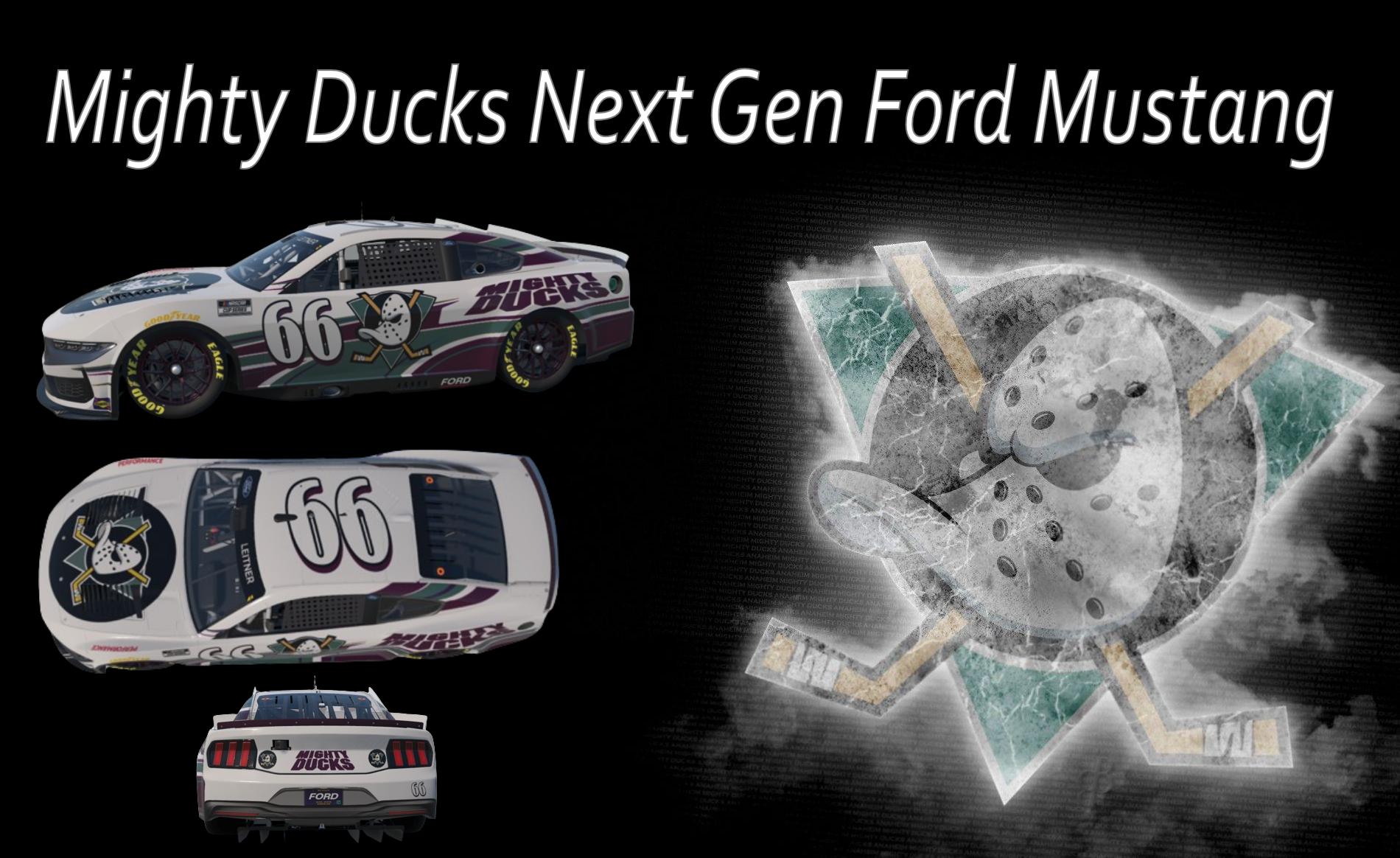 Preview of Mighty Ducks NASCAR Next Gen 2024 Mustang by Scott Leitner2