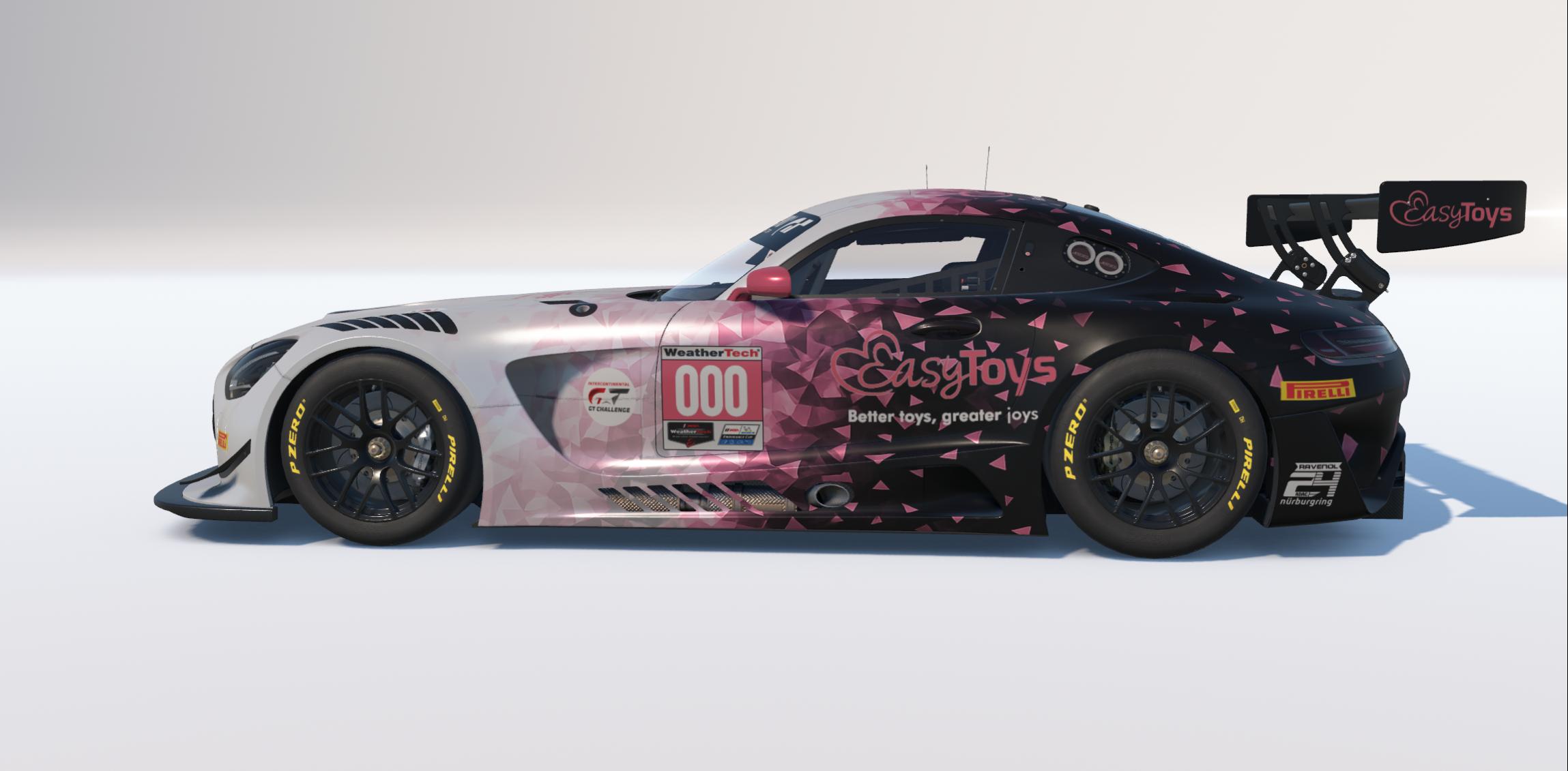 Preview of Fictional EasyToys AMG GT3 car ready to run in the N24 this weekend by Keith Archer