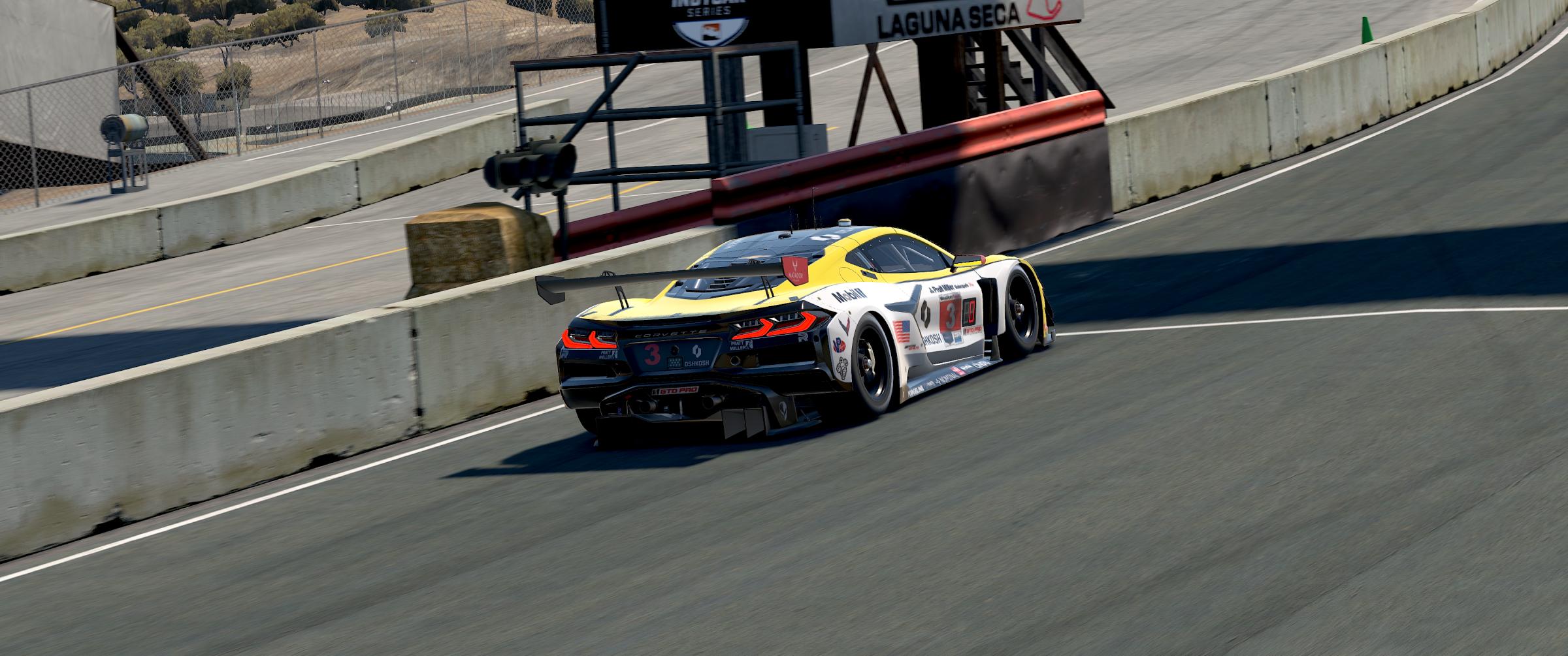 Preview of 2026 Laguna Seca Pratt Miller Motorsports Corvette | White Windshield Banner by Pat Gabriel