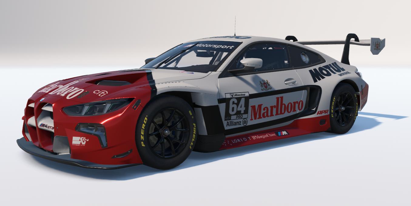 Preview of Reverse Marlboro White/Red BMW M4 GT3 EVO by Ronald Lawson2