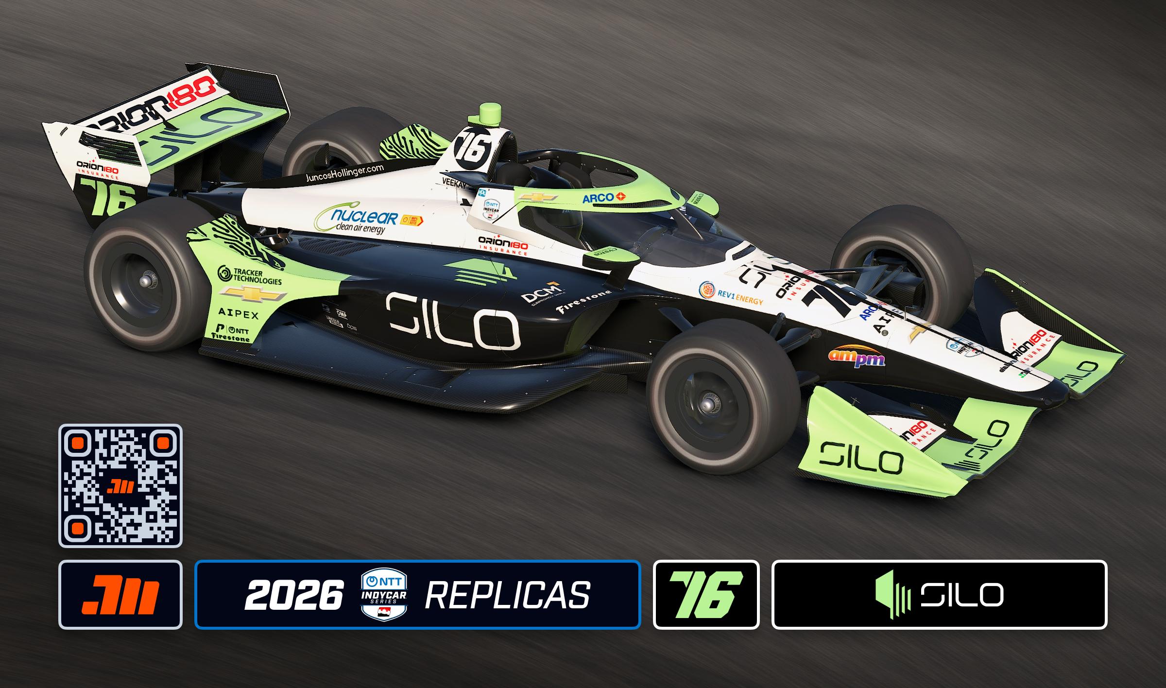 Preview of 2026 Rinus Veekay #76 Silo IndyCar with Custom Number by Jeff McKeand