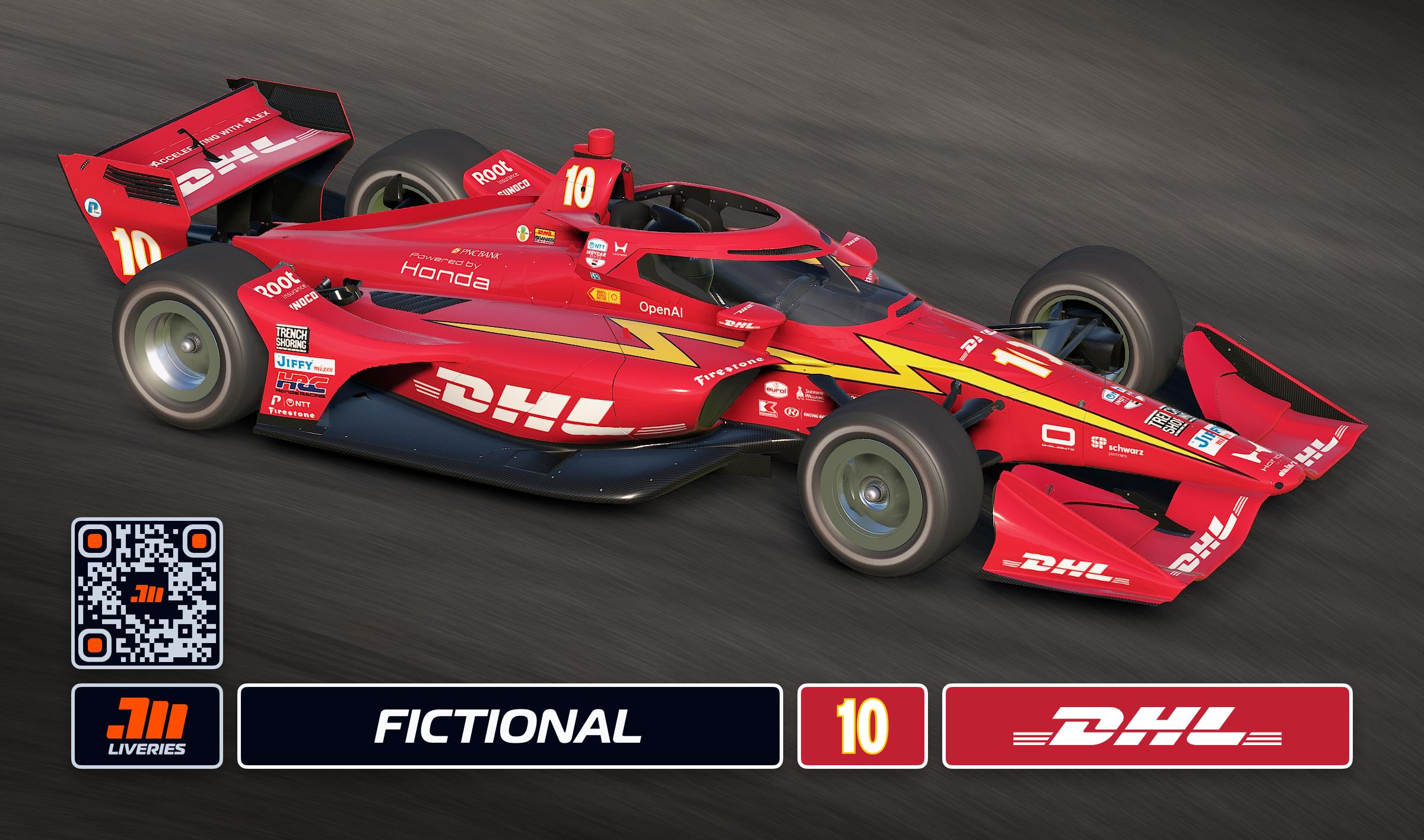 Preview of Fictional Alex Zanardi DHL Tribute with Custom Number by Jeff McKeand