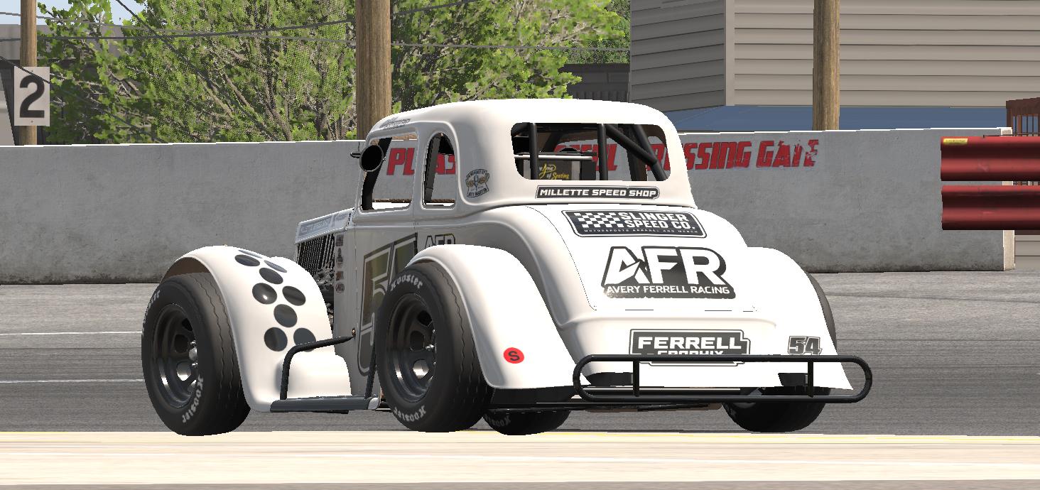 ASR BW Chrome Numbers 54 Legend by Avery Ferrell - Trading Paints