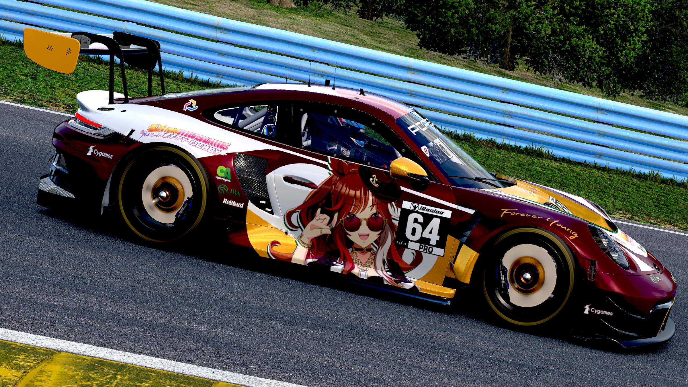 Preview of Umamusume: Pretty Derby - Forever Young (Porsche 992 GT3 R - GT Sprint) [Anime/Itasha] by Mitchell Hooi