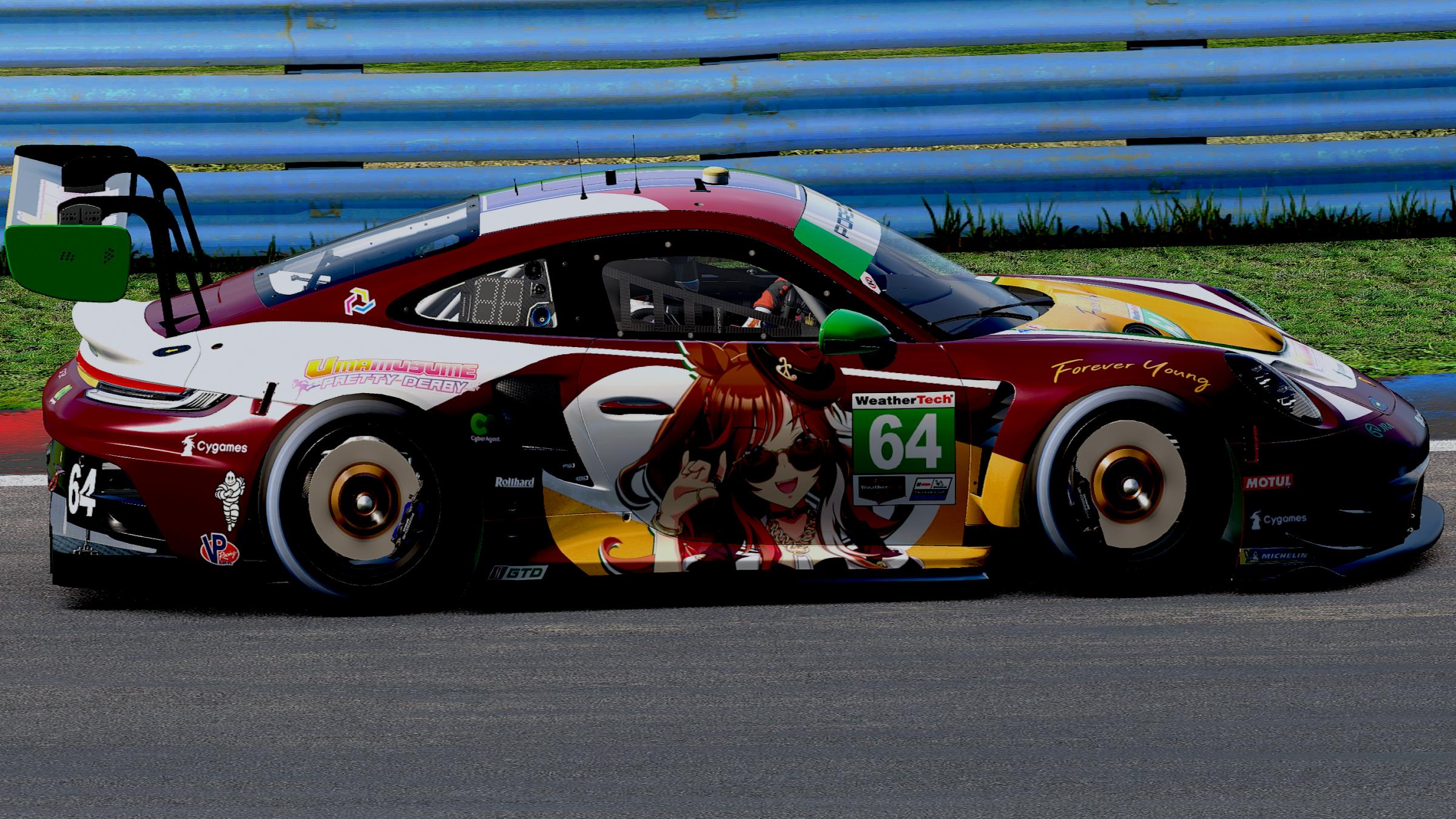 Preview of Umamusume: Pretty Derby - Forever Young (Porsche 992 GT3 R - IMSA GTD) [Anime/Itasha] by Mitchell Hooi