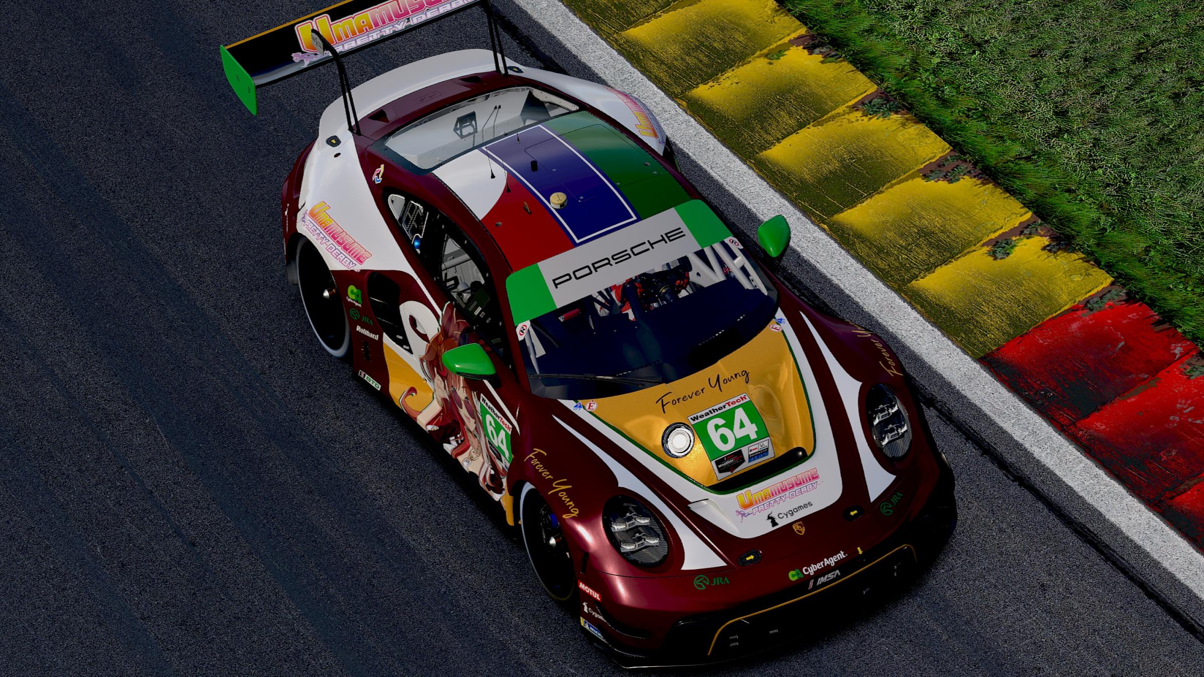 Preview of Umamusume: Pretty Derby - Forever Young (Porsche 992 GT3 R - IMSA GTD) [Anime/Itasha] by Mitchell Hooi