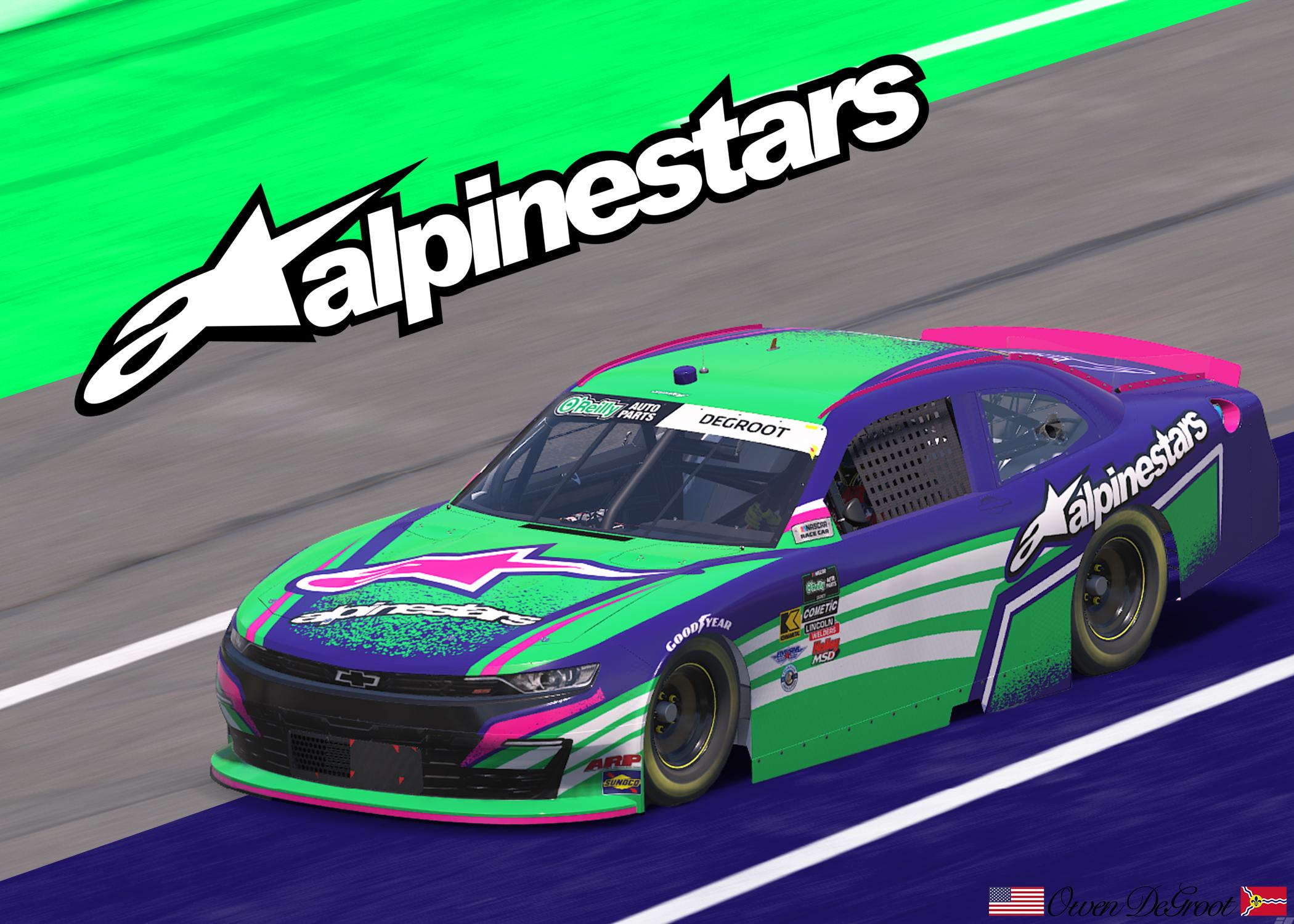 Preview of Alpinestars Techstar Nomur - Purple Green Pink by Owen DeGroot