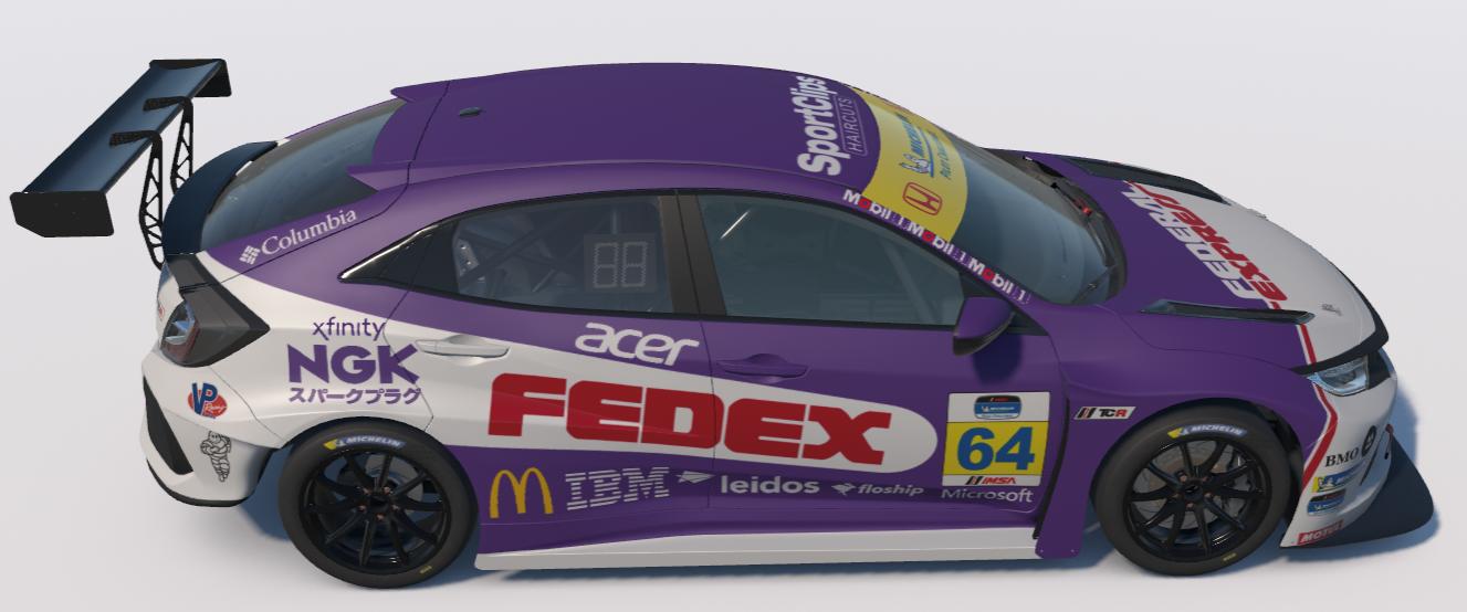 Preview of Federal Express/FedEX Hona Civic Type R TCR by Ronald Lawson2