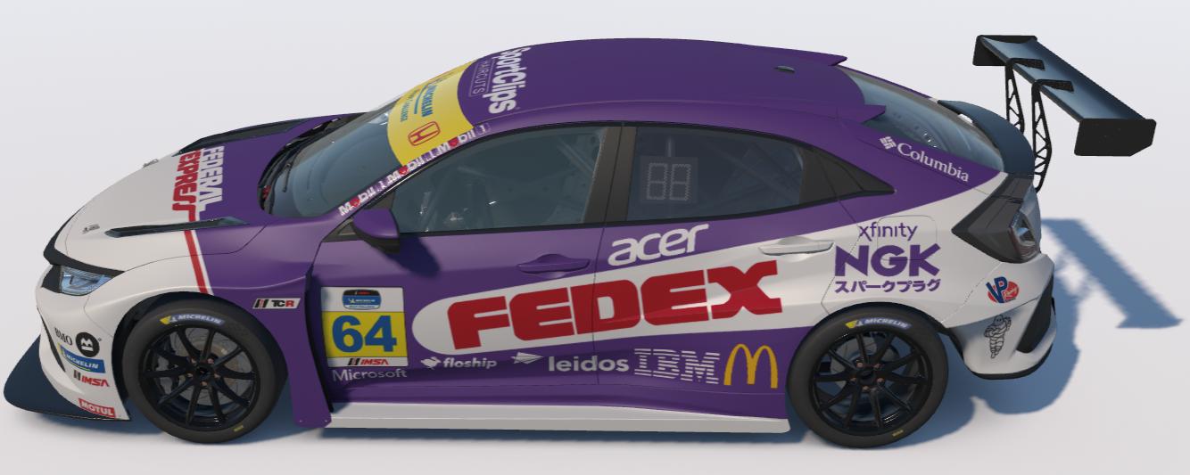 Preview of Federal Express/FedEX Hona Civic Type R TCR by Ronald Lawson2