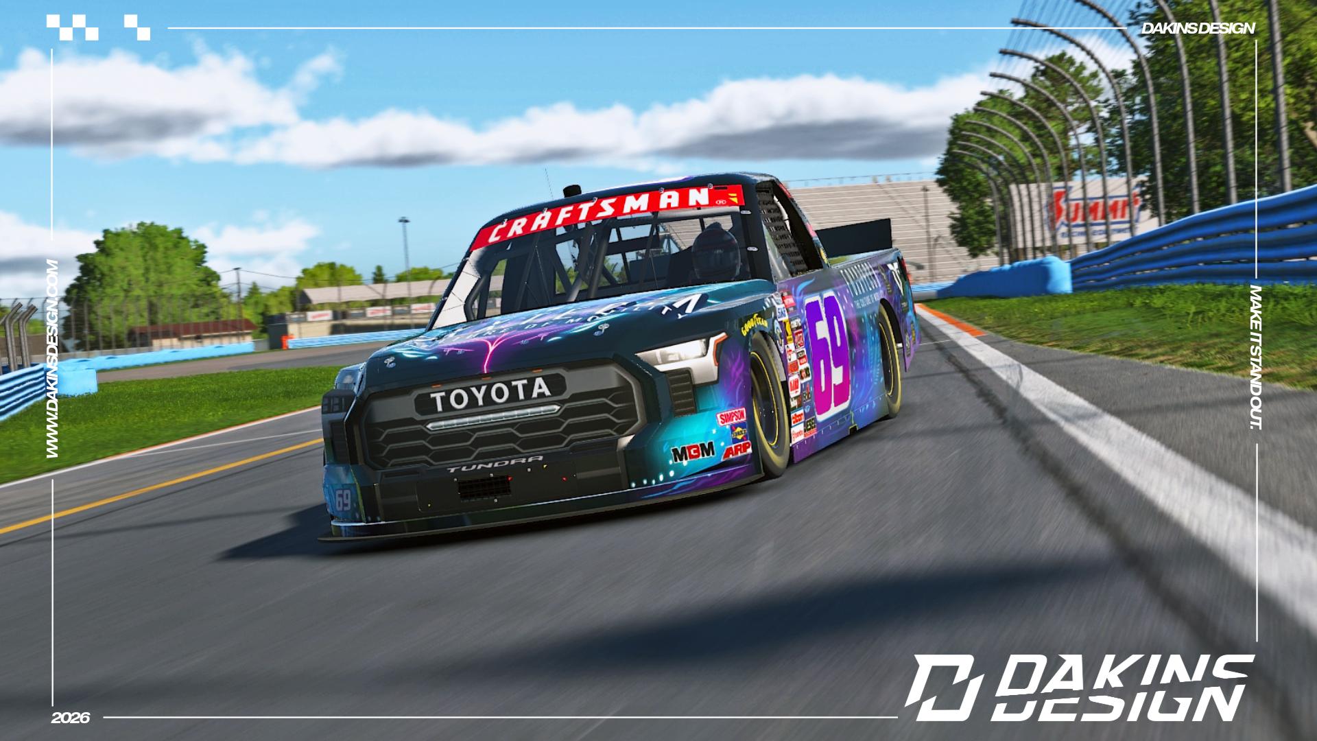Preview of OFFICIAL Sim-Stamped #69 Foxxtecca x MBM Motorsports Dystany Spurlock NASCAR Craftsman Truck Series Toyota Tundra TRD PRO by Jason Dakins