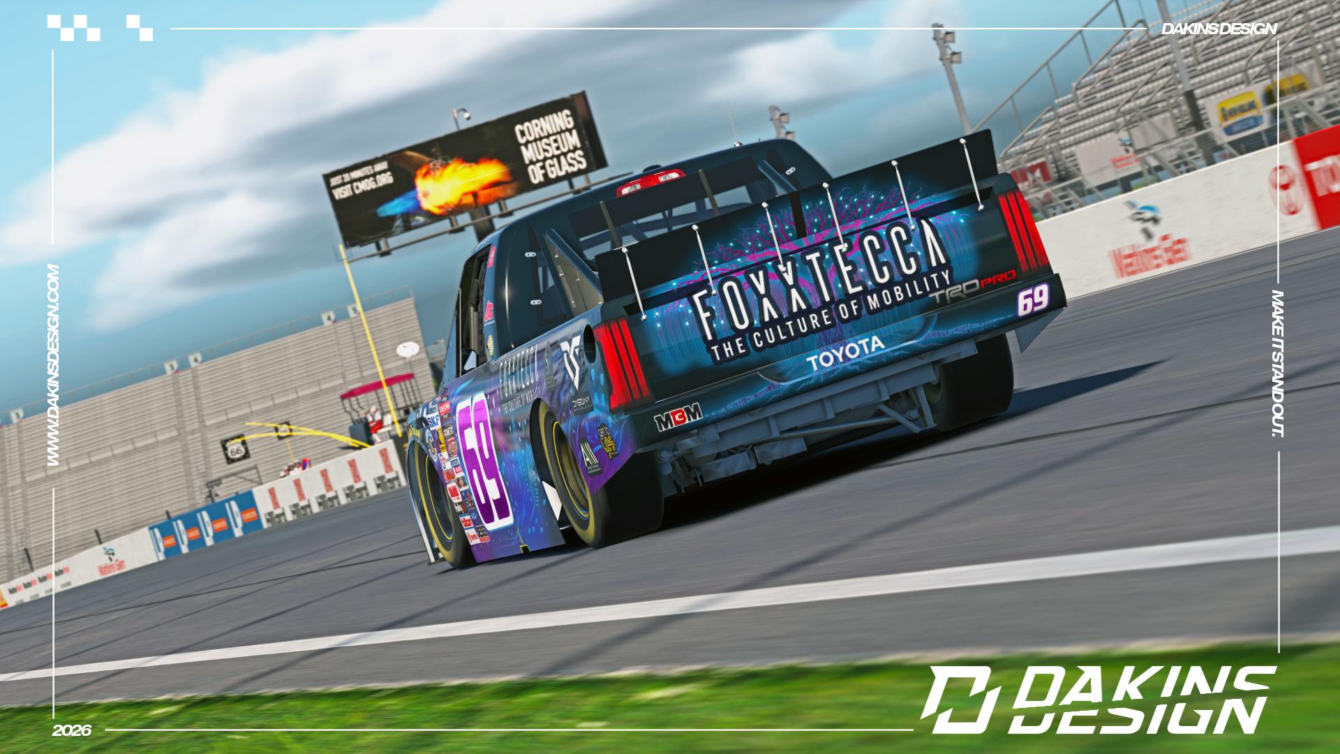 Preview of OFFICIAL Sim-Stamped #69 Foxxtecca x MBM Motorsports Dystany Spurlock NASCAR Craftsman Truck Series Toyota Tundra TRD PRO by Jason Dakins