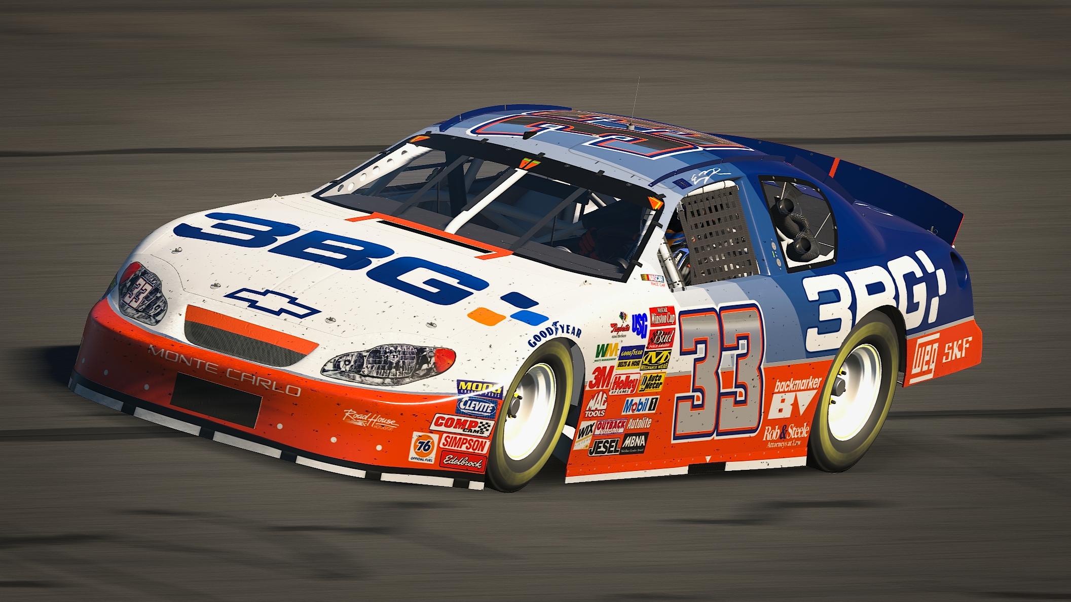 Preview of #33 - 3BG Supply (Darrell Waltrip Throwback) - Gen4 Monte Carlo SW/ST/RC - Eric McFarland by Eric McFarland