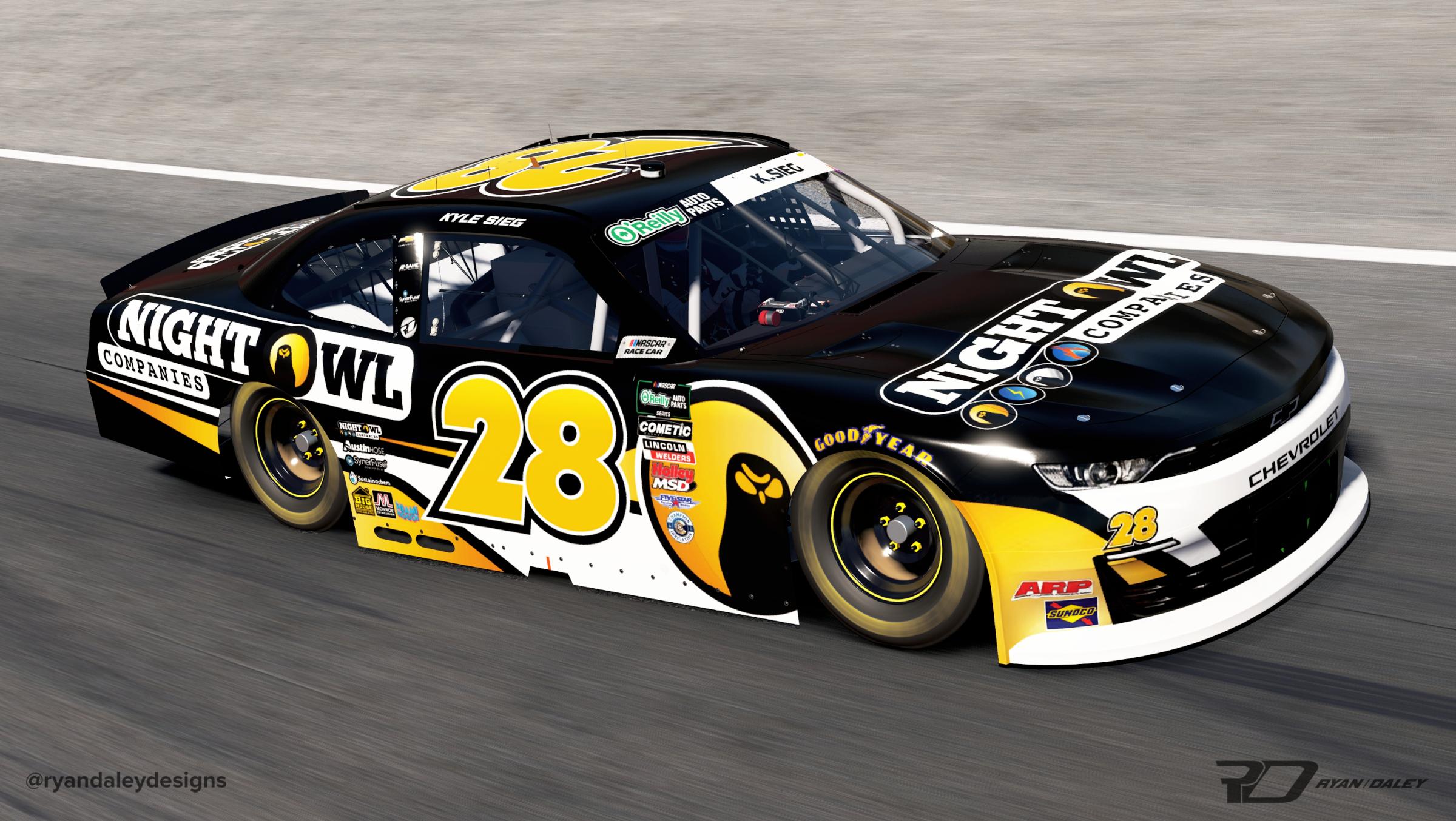 Preview of Official 2026 #28 Kyle Sieg Night Owl With Num by Ryan Daley