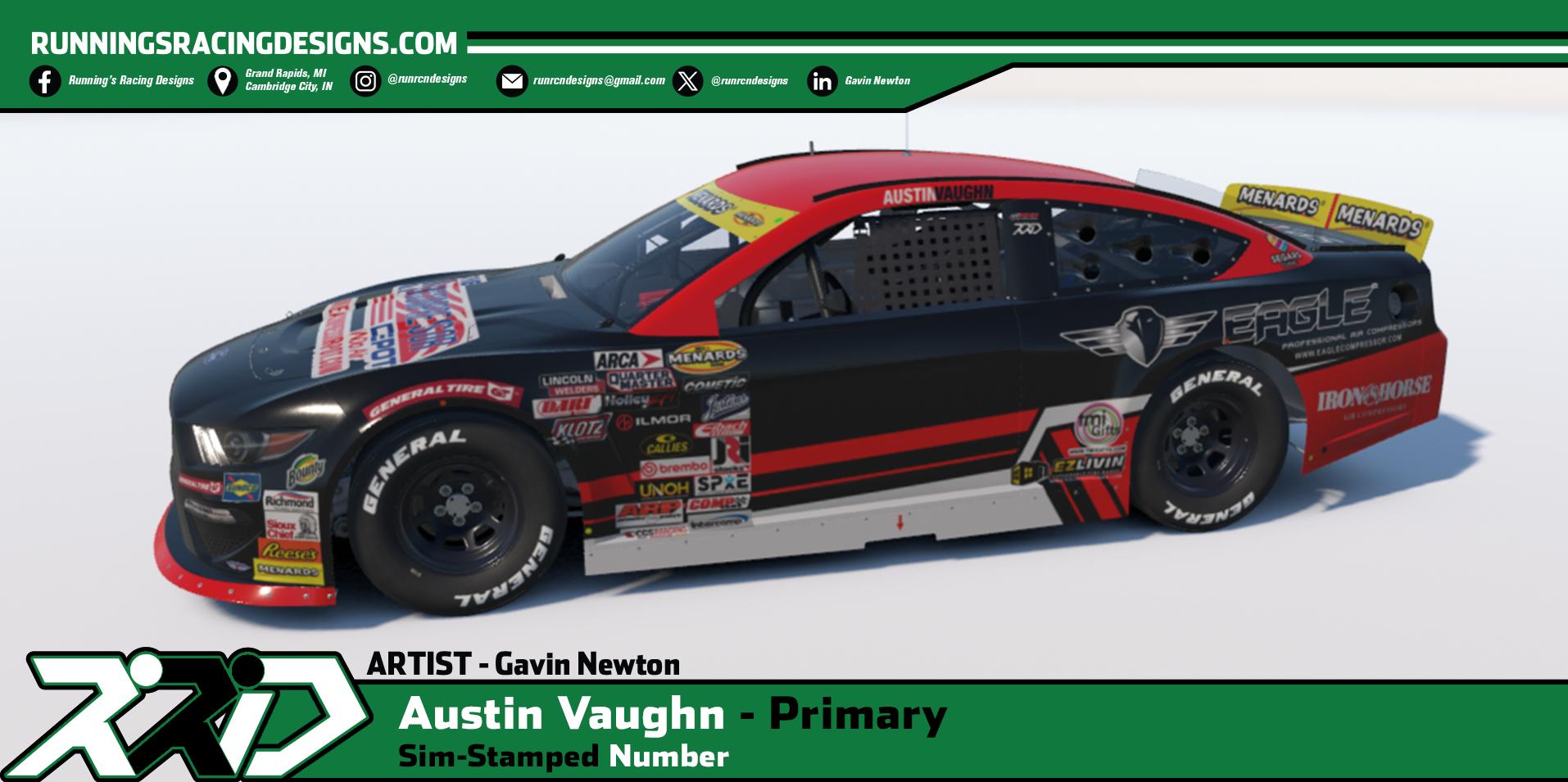 Preview of 2026 Austin Vaughn MSS Ford Mustang (Sim-Stamped Number) by Gavin Newton