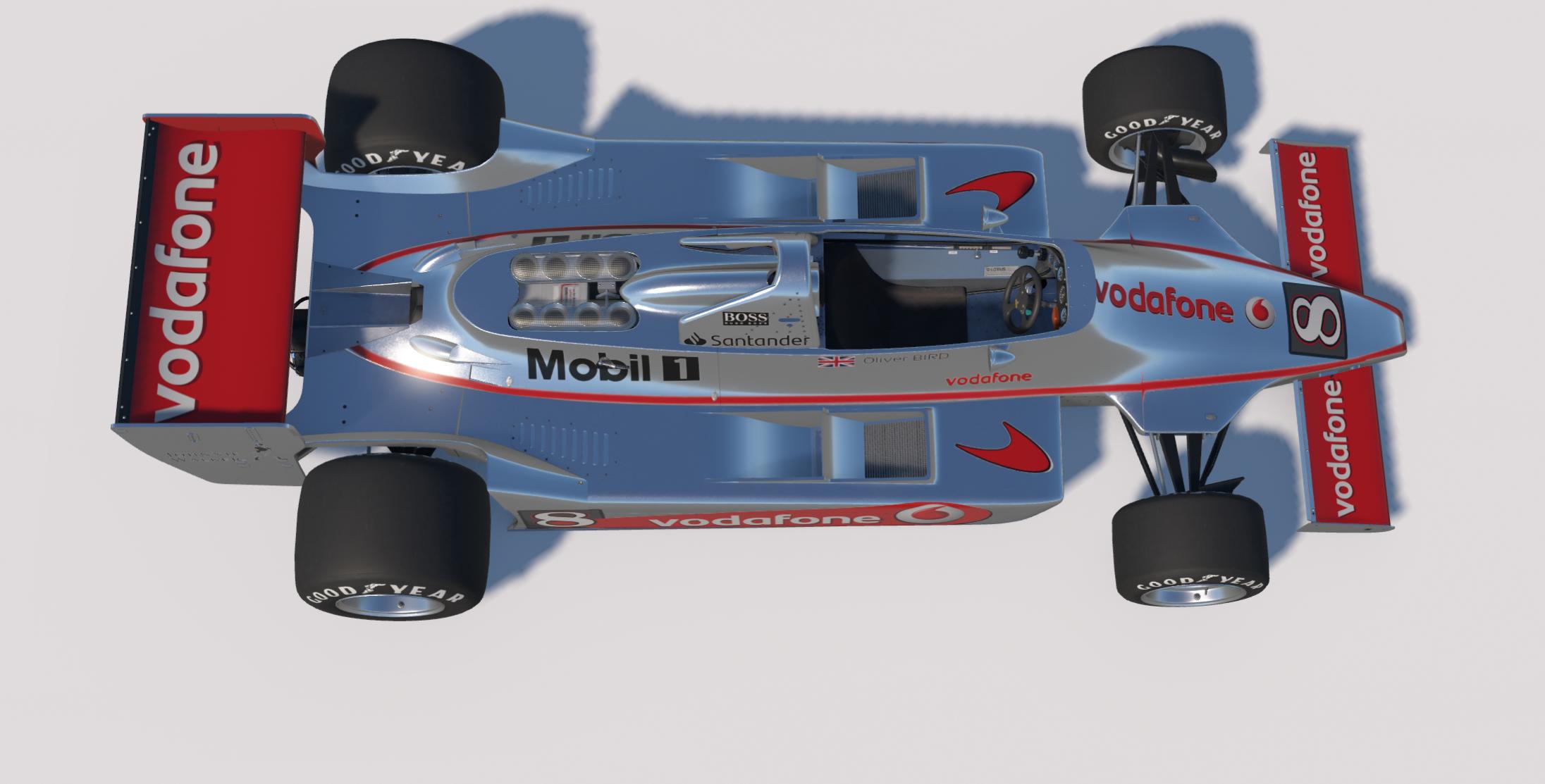 Preview of Vodafone McLaren fictional custom paint for Oliver Bird by Keith Archer