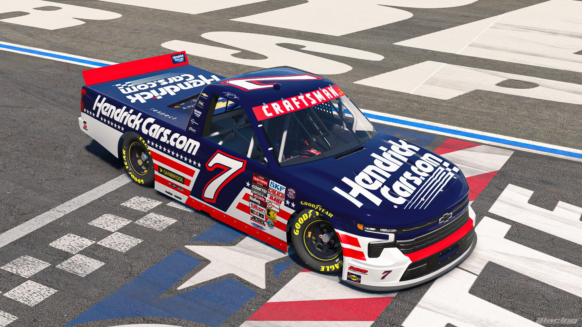 Preview of 2026 Corey Day (Kyle Busch) HendrickCars.Com PATRIOTIC Silverado by Jarrett Leu