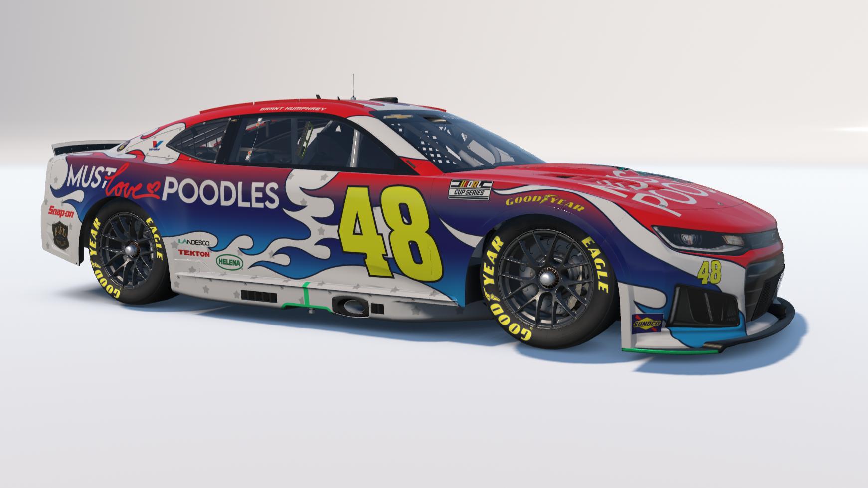 Preview of 2026 Grant Humphrey #48 Must Love Poodles Patriotic Chevrolet ZL1 1LE by Tyler H.