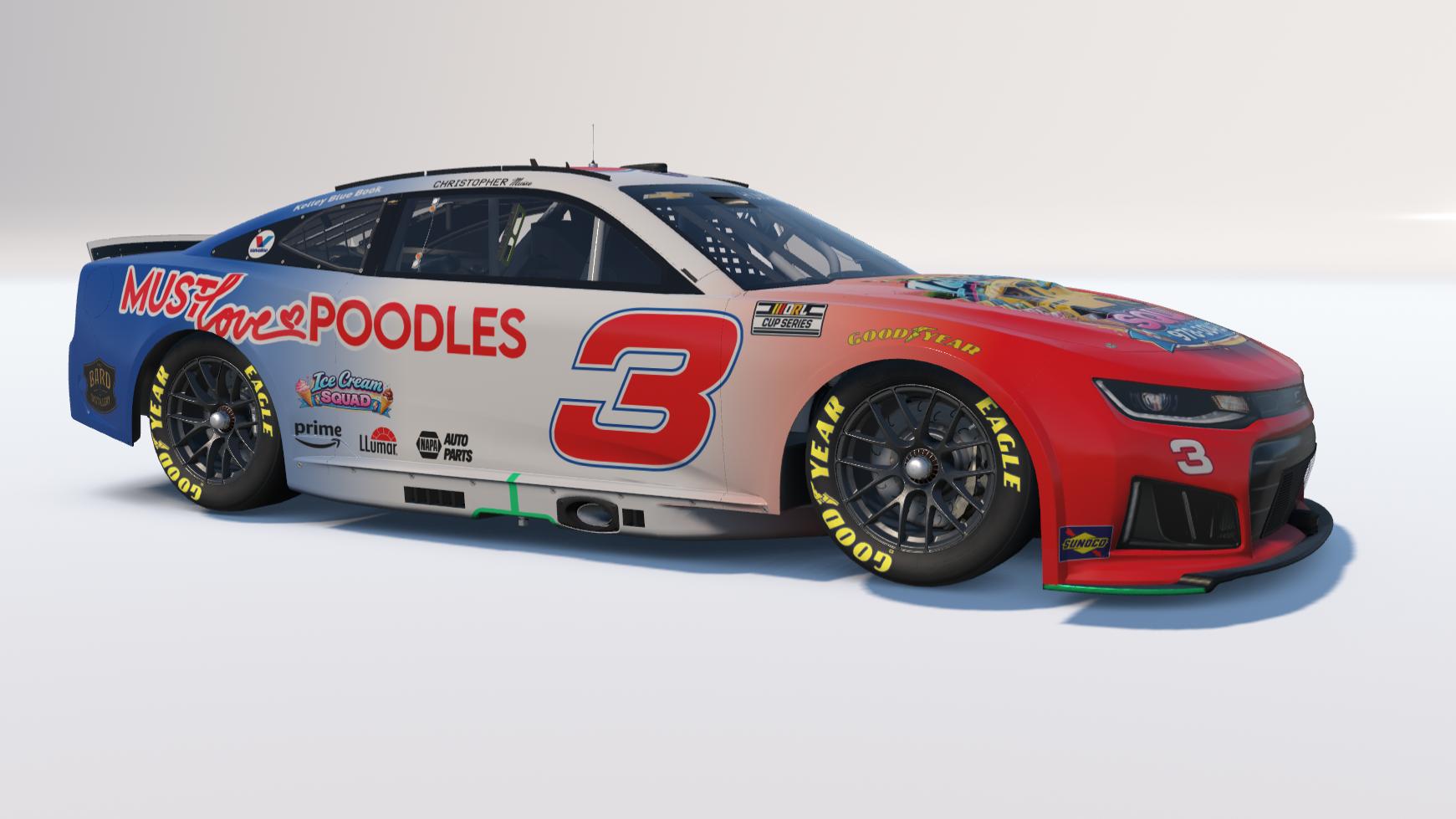 Preview of 2026 Christopher Muise #3 Must Love Poodles Patriotic Chevrolet ZL1 1LE by Tyler H.
