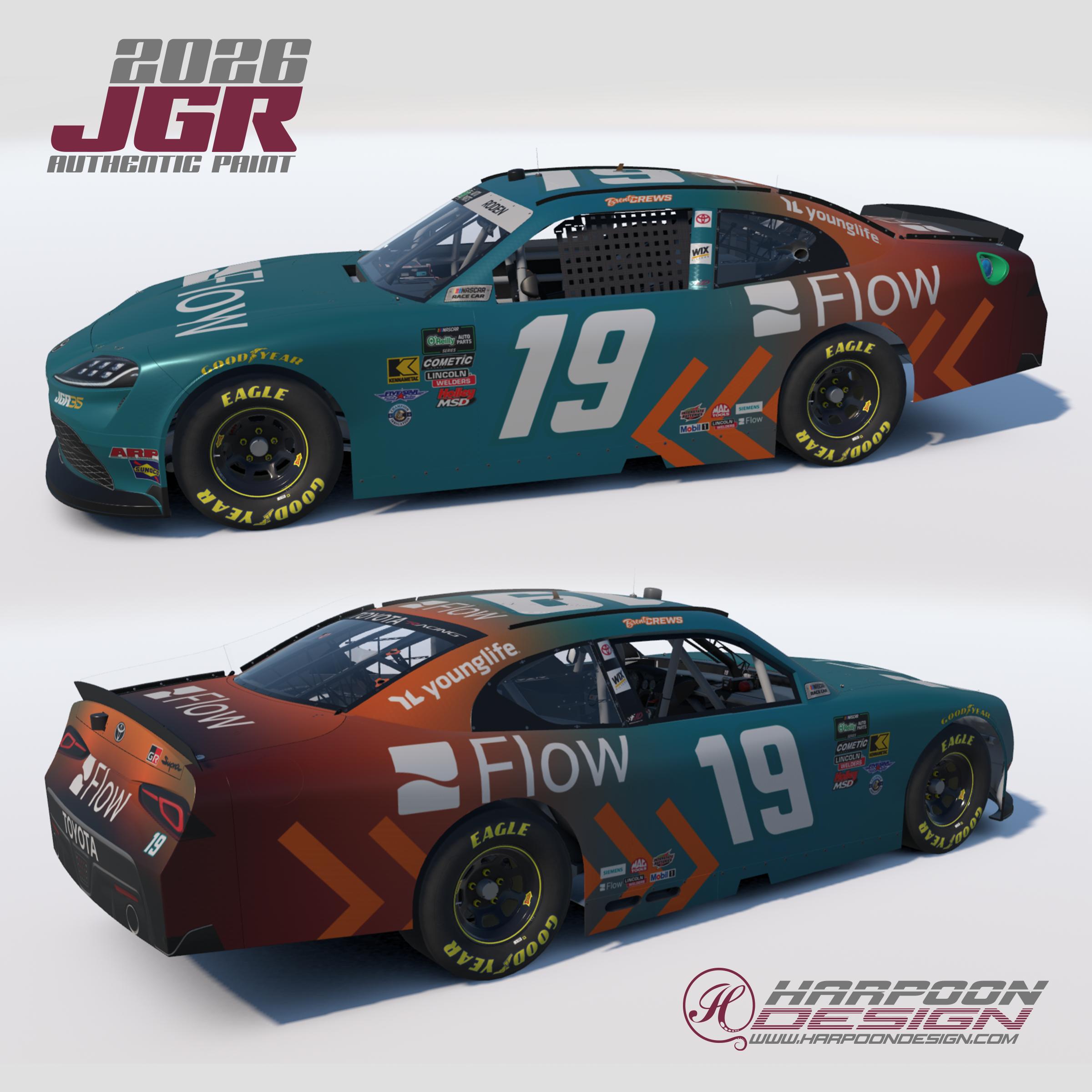 Preview of 2026 Brent Crews Flow OReilly Toyota Supra No Num by Brantley Roden