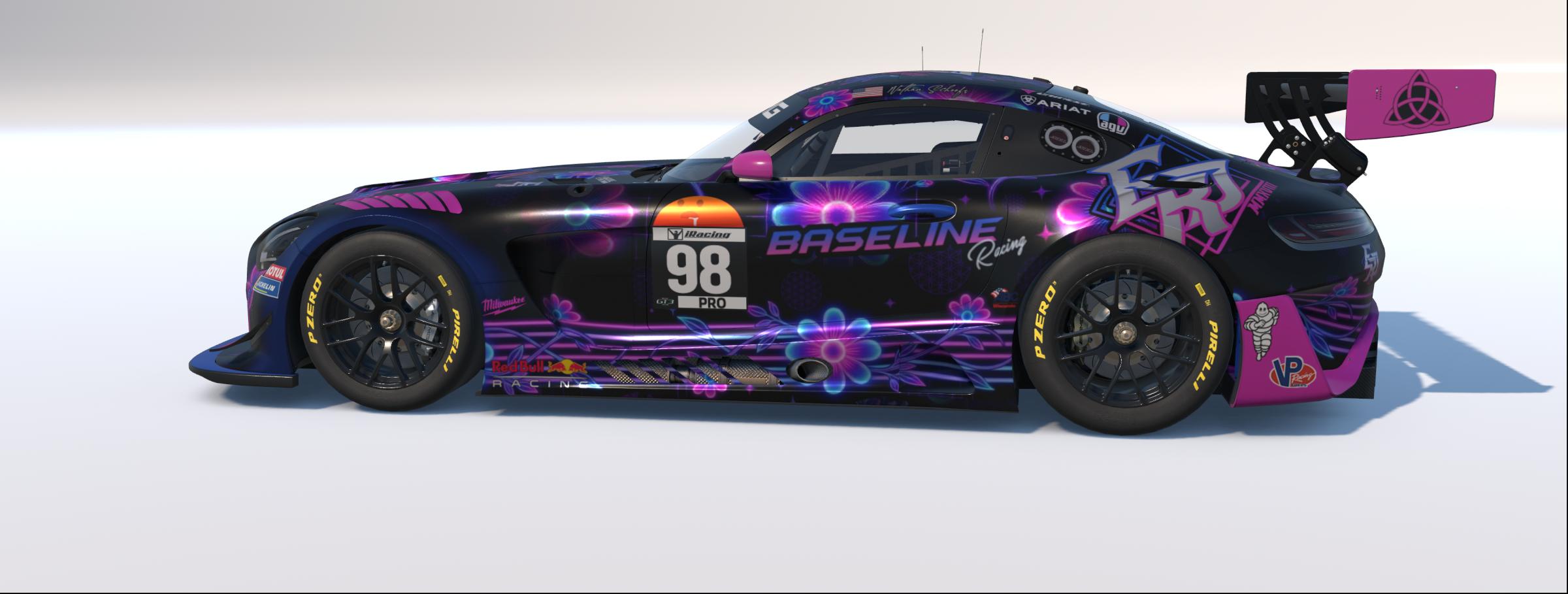 Preview of 2026 Nathan Schoofs E Racing Designs/Baseline Racing "Flower Power" Mercedes AMG GT3 W/ Spec Map by Rob Evans