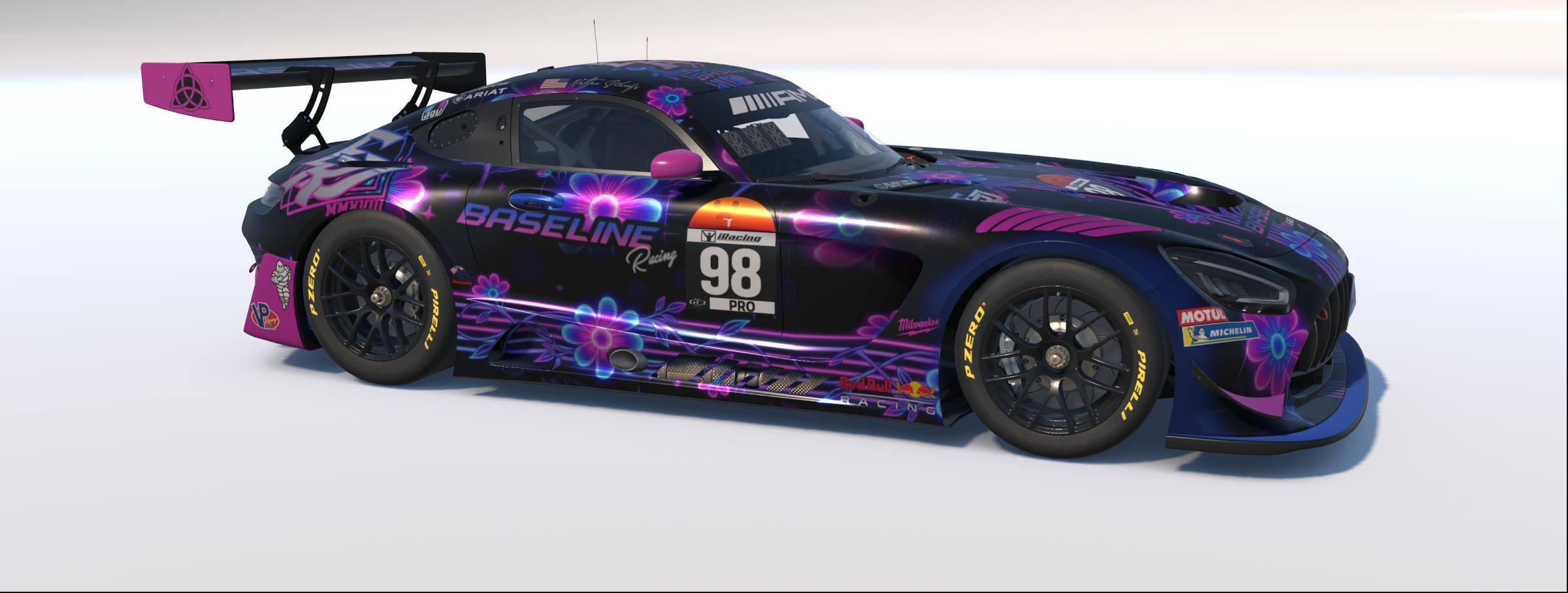 Preview of 2026 Nathan Schoofs E Racing Designs/Baseline Racing "Flower Power" Mercedes AMG GT3 W/ Spec Map by Rob Evans