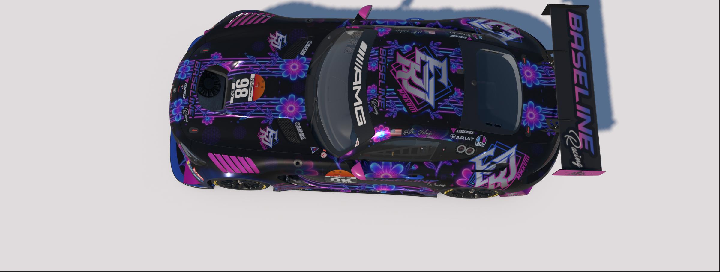 Preview of 2026 Nathan Schoofs E Racing Designs/Baseline Racing "Flower Power" Mercedes AMG GT3 W/ Spec Map by Rob Evans