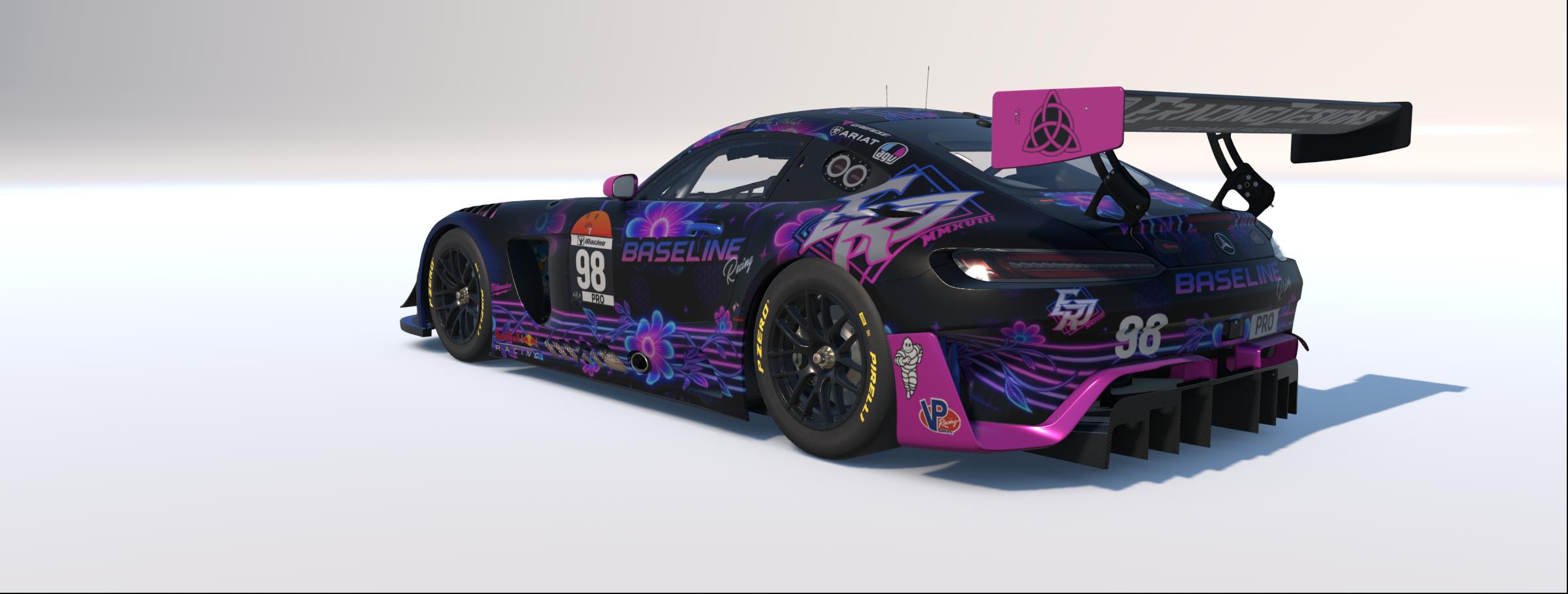 Preview of 2026 Nathan Schoofs E Racing Designs/Baseline Racing "Flower Power" Mercedes AMG GT3 W/ Spec Map by Rob Evans