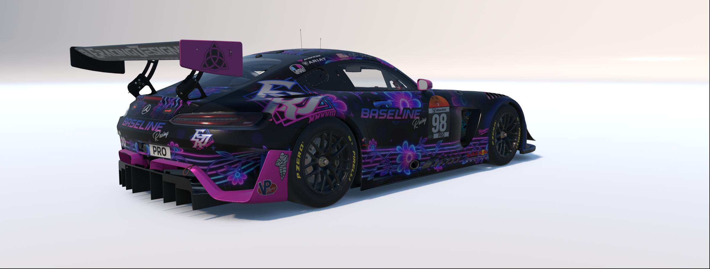 Preview of 2026 Nathan Schoofs E Racing Designs/Baseline Racing "Flower Power" Mercedes AMG GT3 W/ Spec Map by Rob Evans